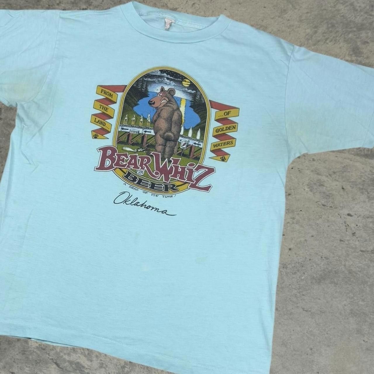 Designer American Vintage Men's Blue and Multi Tshirt Size US L / EU 52-54 / 3 - 2 Thumbnail