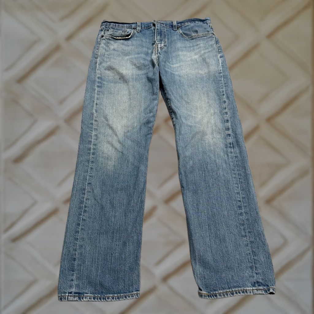 Levi's Levi's 502 Regular Taper Denim Jeans Mens 33x29 Blue Medium Wash Classic Size US 33 - 1 Thumbnail