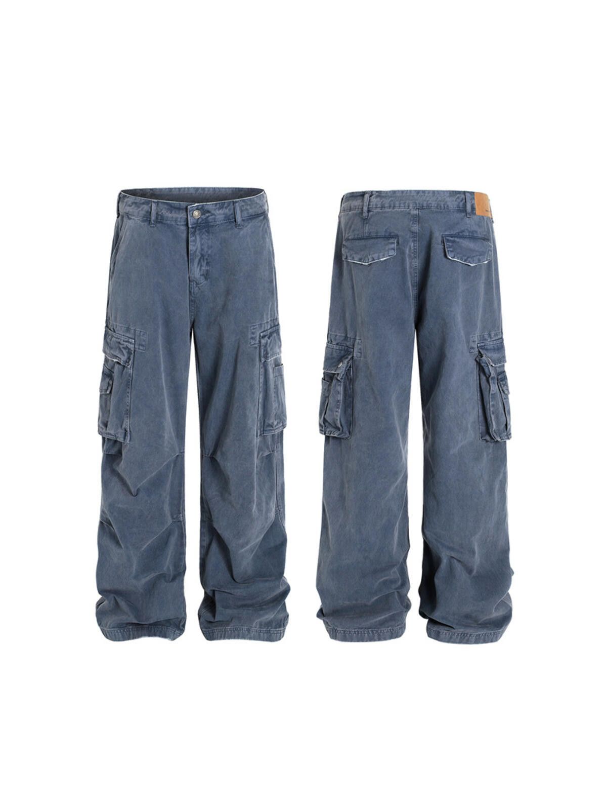 Other Multi Pocket Blue Corduroy Cargo Pants Size US 30 / EU 46 - 6 Thumbnail