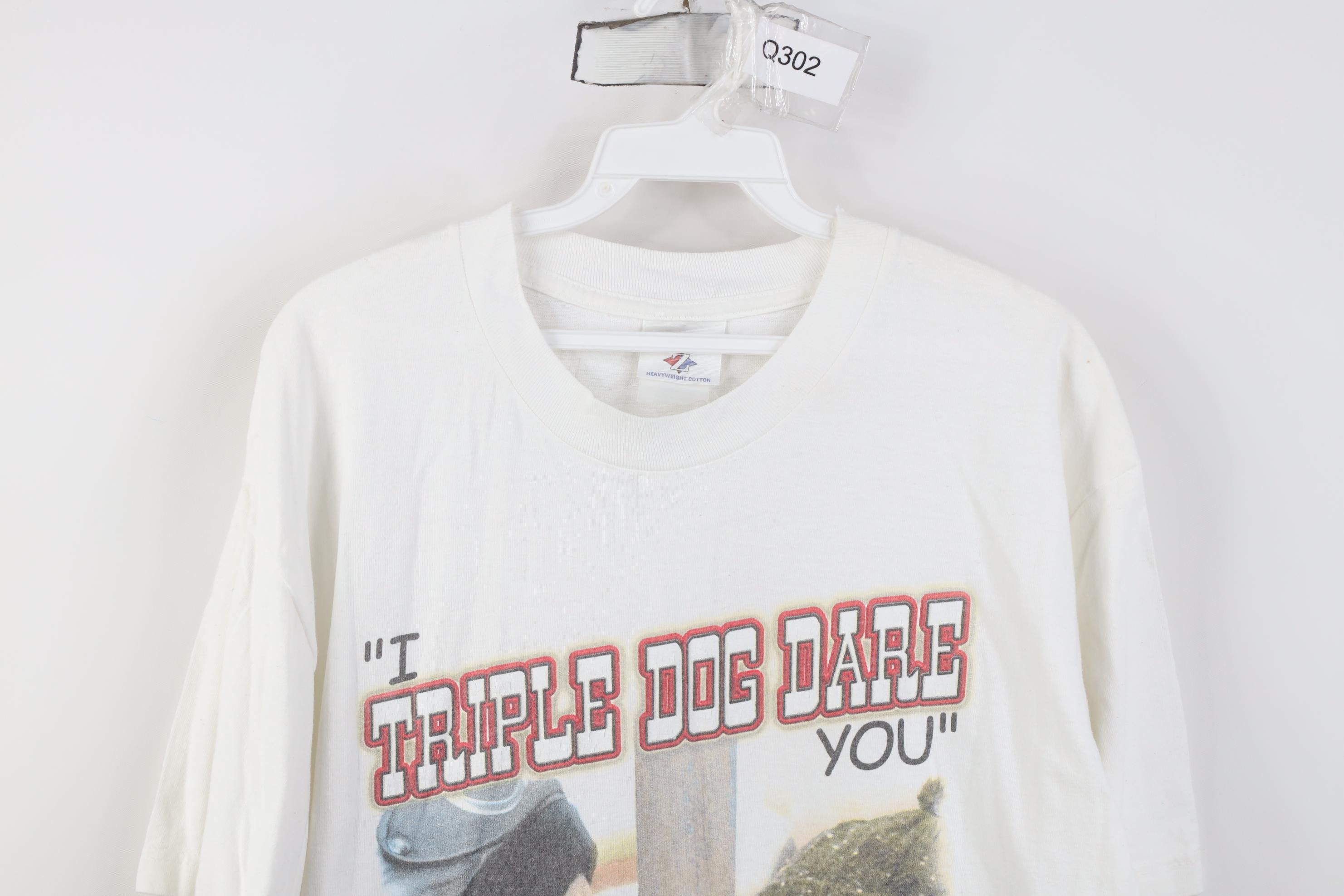 Vintage Vintage 90s Y2K Dog Dare You A Christmas Story T-Shirt Size US M / EU 48-50 / 2 - 2 Thumbnail