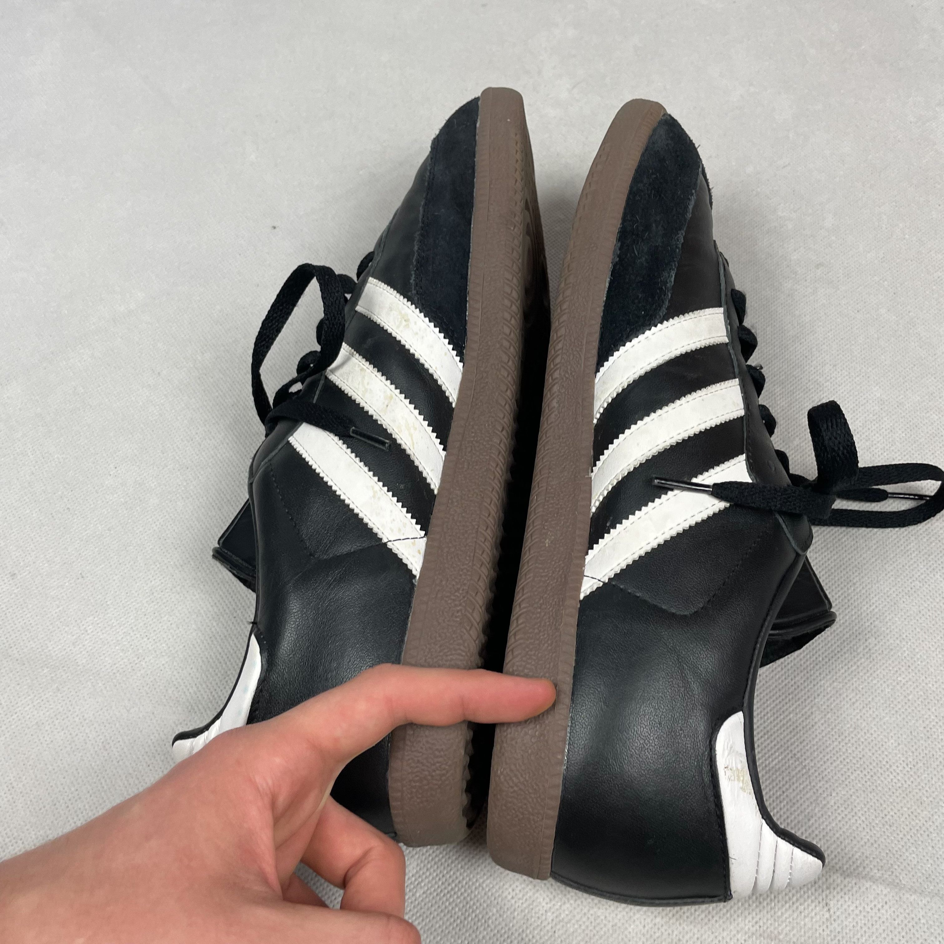 Adidas Adidas Samba 019000 Men Black White Leather Sneaker Shoes 12 Size US 12 / EU 45 - 2 Thumbnail
