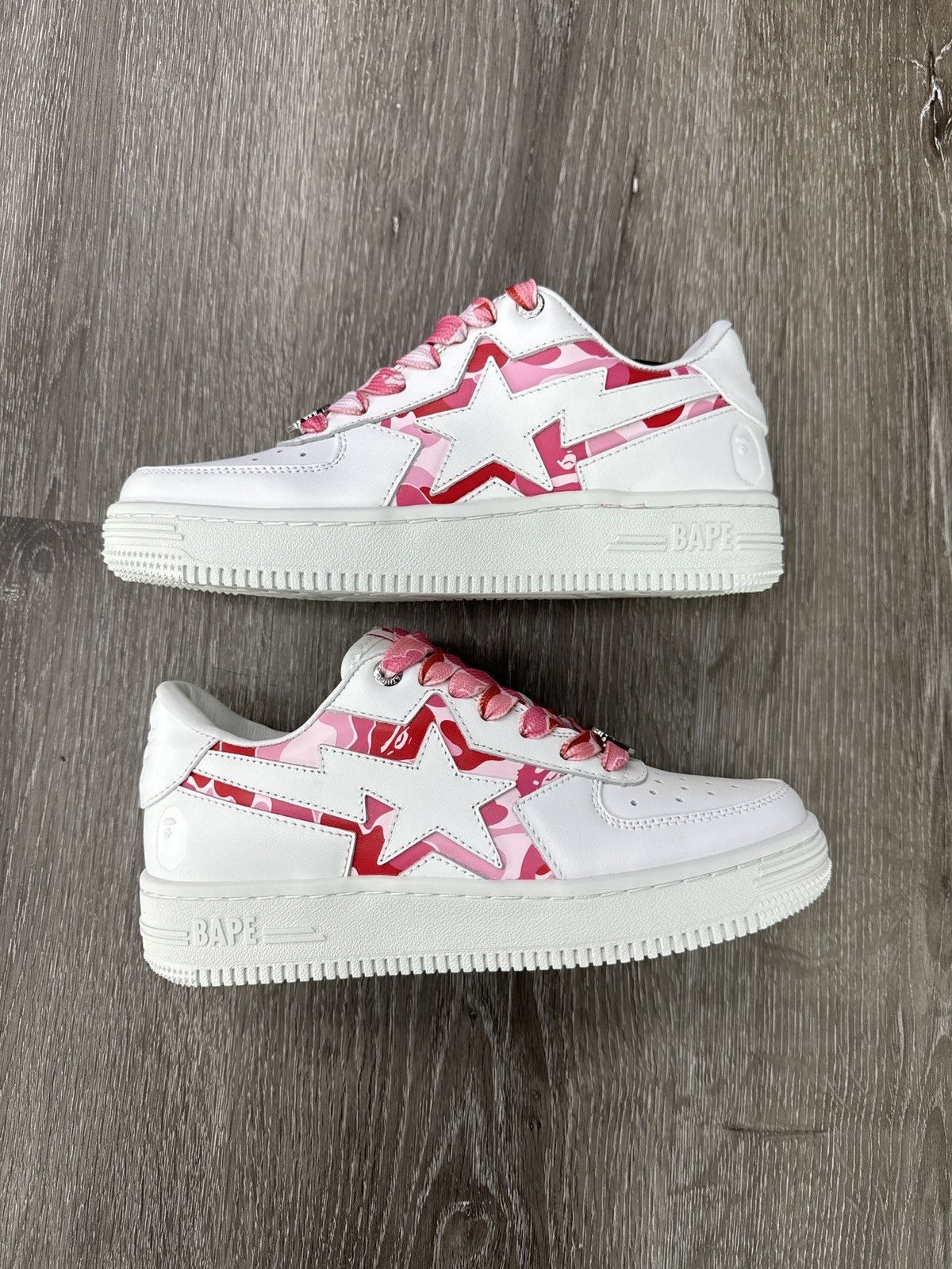 image of A Bathing Ape Bape Sta Icon “Abc Camo” Shoes in Pink, Women's (Size 4)