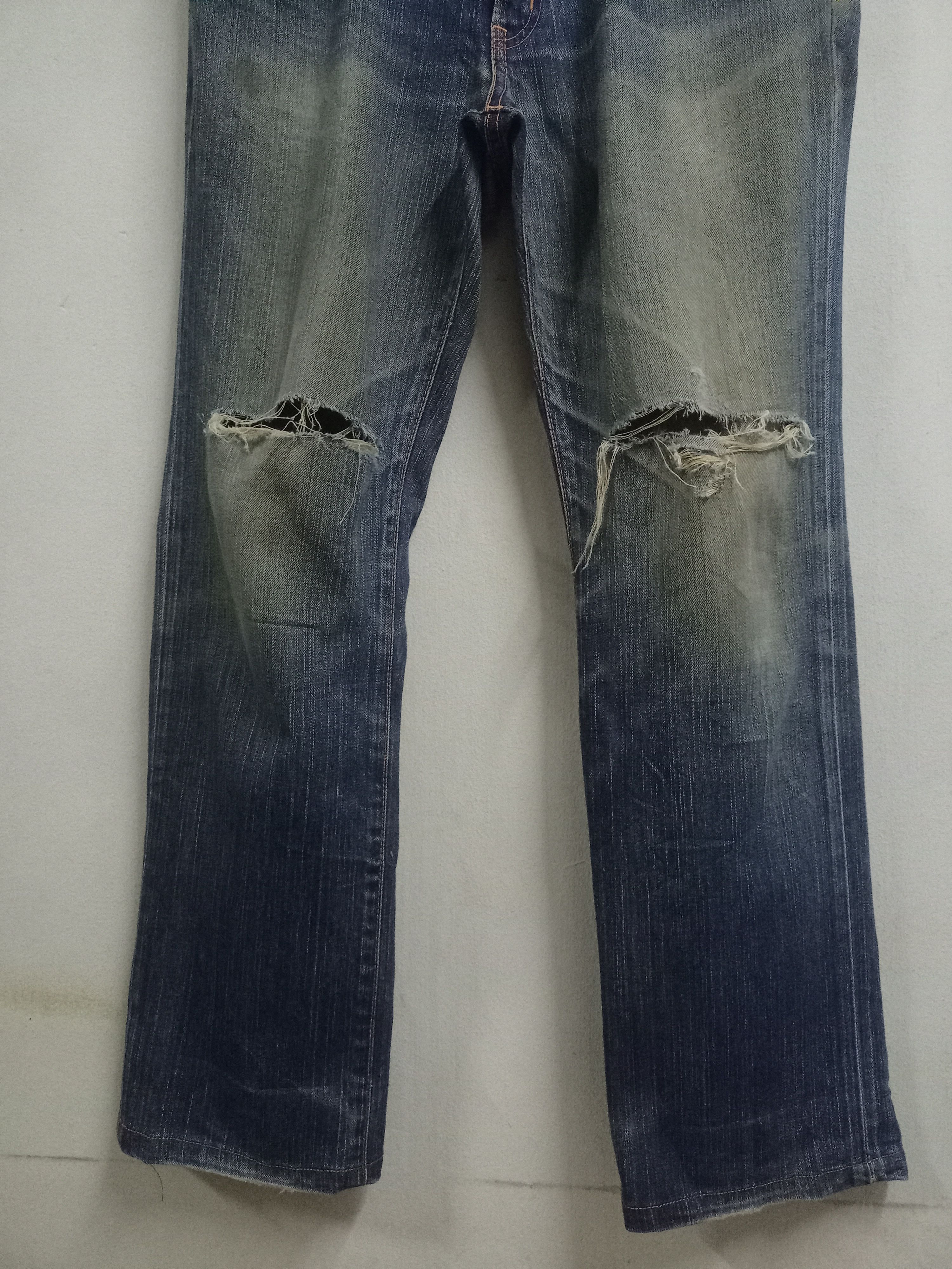 Edwin × Japanese Brand Vintage Japan Edwin 503 Baggy Mud Wash Distressed Jeans Size US 34 / EU 50 - 5 Thumbnail