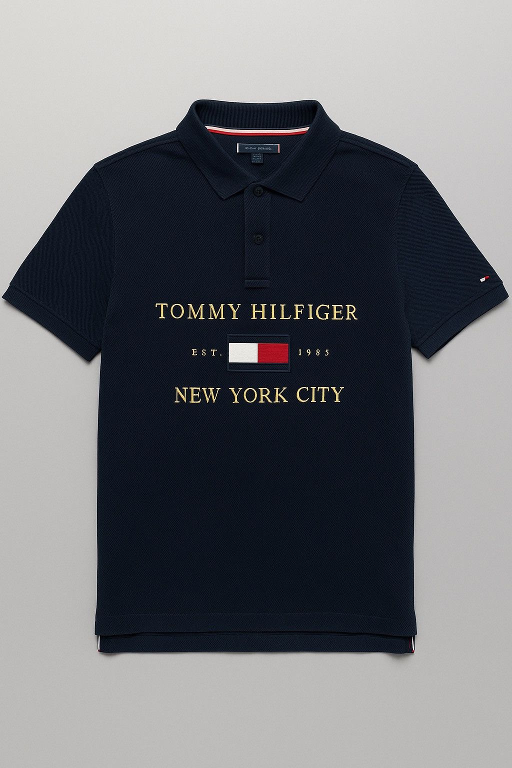 Tommy Hilfiger Tommy Hilfiger NYC Embroidered Polo – Navy Size US L / EU 52-54 / 3 - 1 Thumbnail