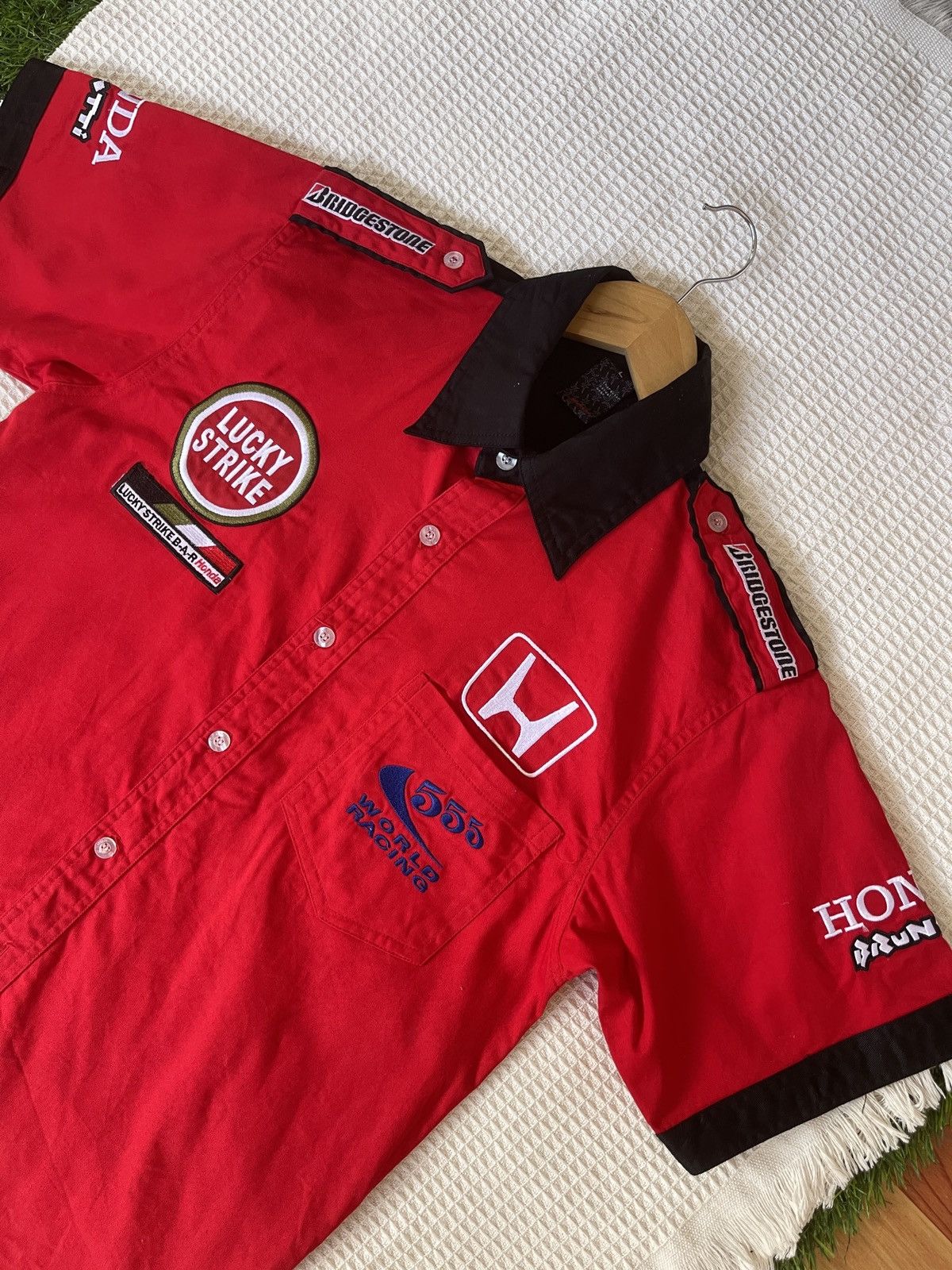 Rare🔥Vintage HONDA LUCKY STRIKE Button Shirt