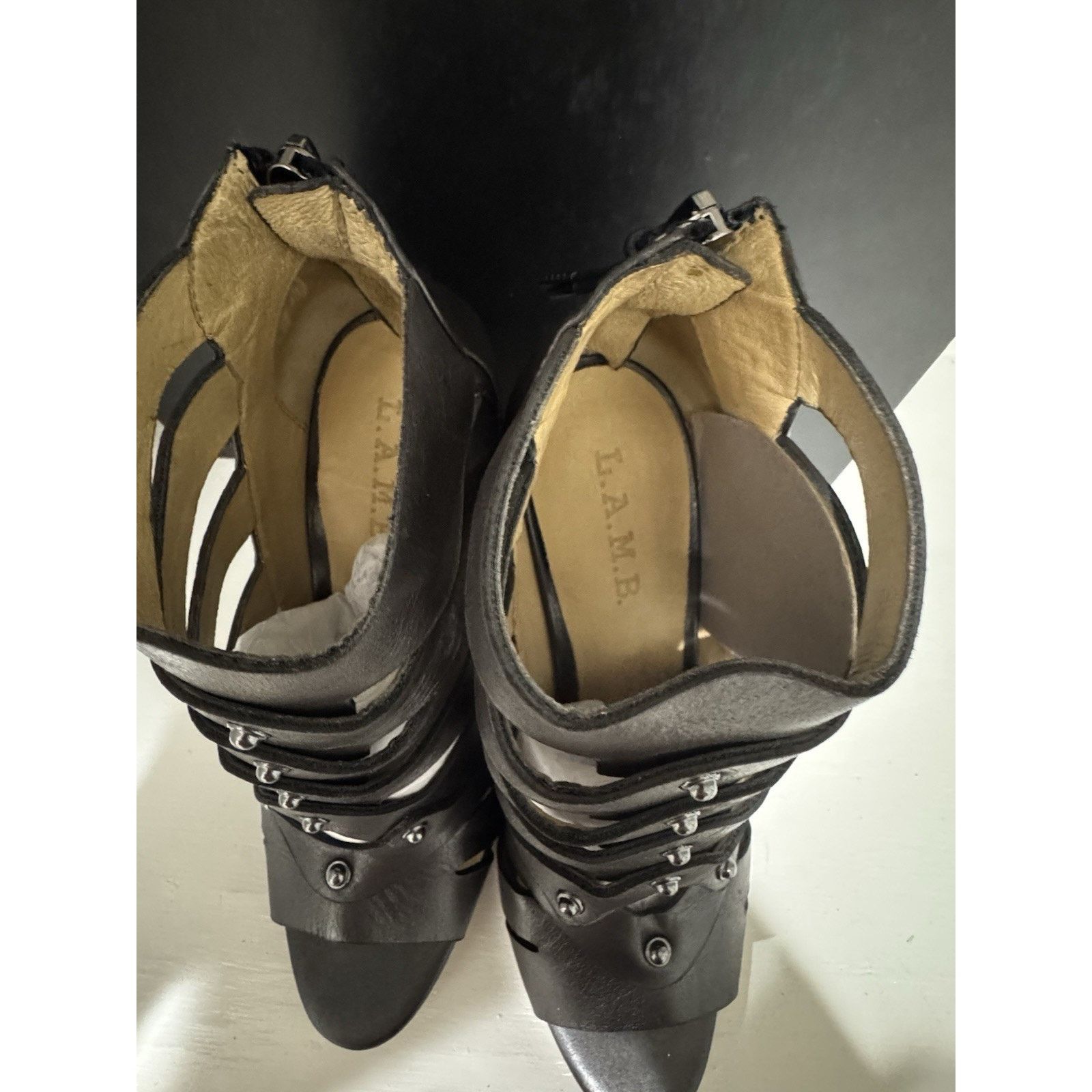 L.A.M.B. L.A.M.B Leo layered pump gunmetal Gunlea Chocolate Brown Size US 8.5 / IT 38.5 - 2 Thumbnail