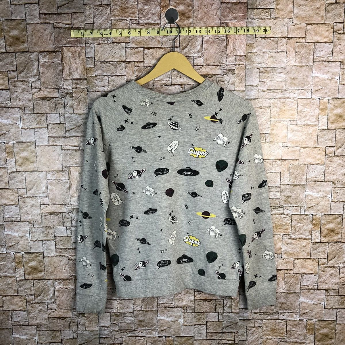 Japanese Brand × Vintage hello stranger H&M Divided Grey Sweatshirt #A401 Size M / US 6-8 / IT 42-44 - 12 Thumbnail