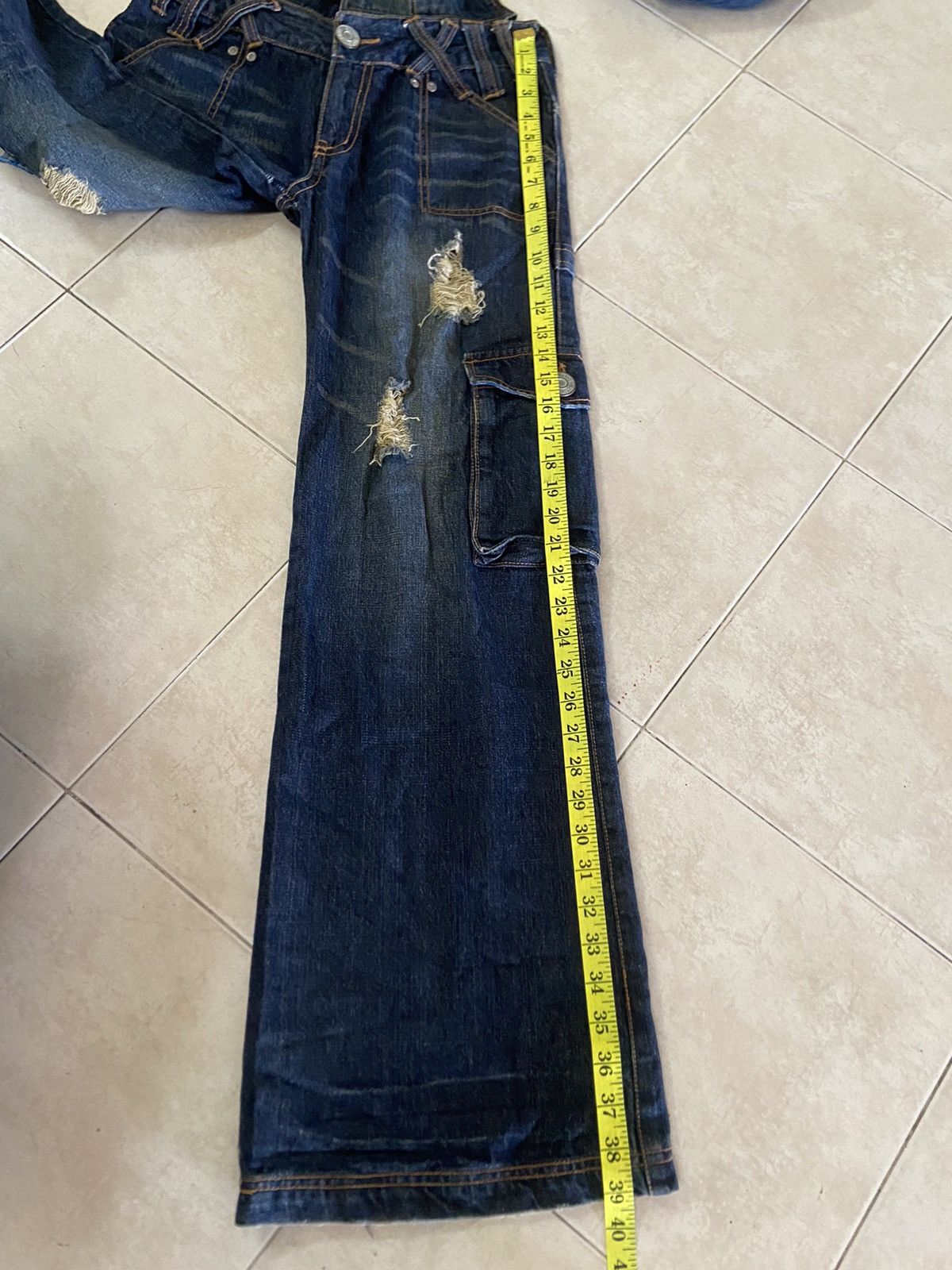 Hysteric Glamour Rare💥Blue Moon Flare Boot Cut Distressed Denim Pants Size US 30 / EU 46 - 20 Thumbnail