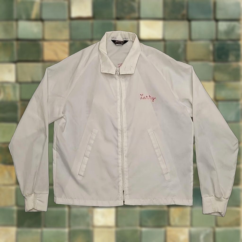 Vintage VTG Swingster Jacket Mens L White Shrine Club Banditos Chain Stitching Graphic Windbreaker Short Sleeve? Size US L / EU 52-54 / 3 - 1 Thumbnail