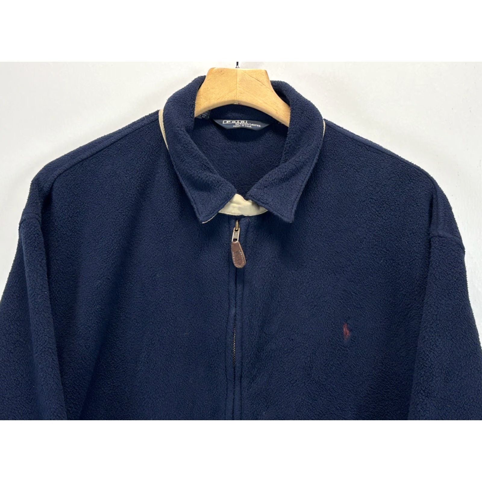 Ralph Lauren Vintage Ralph Lauren Polo Fleece Bomber Jacket XL Navy Pony Logo 90s Made USA Mens XLarge Size US XL / EU 56 / 4 - 3 Thumbnail