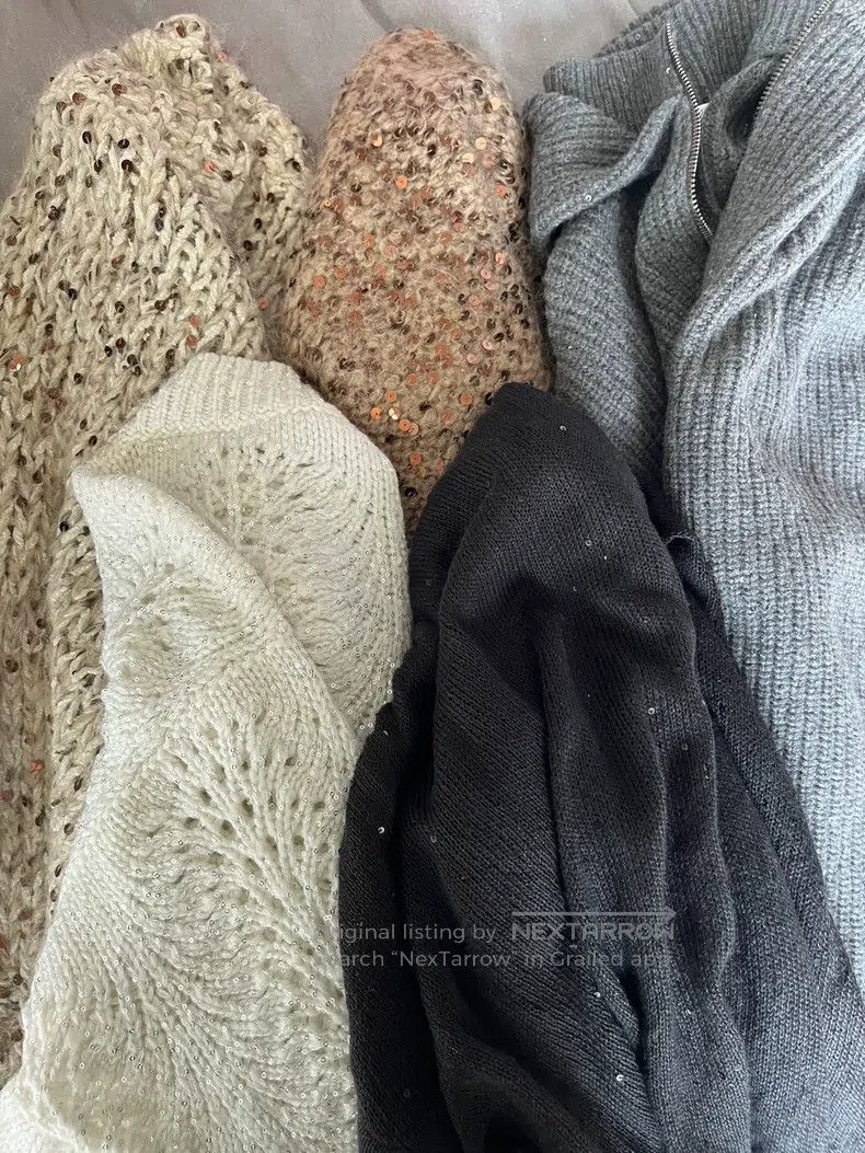 Brunello Cucinelli Brunello Cucinelli Fully sequined large stitch mohair swea Size M / US 6-8 / IT 42-44 - 8 Thumbnail