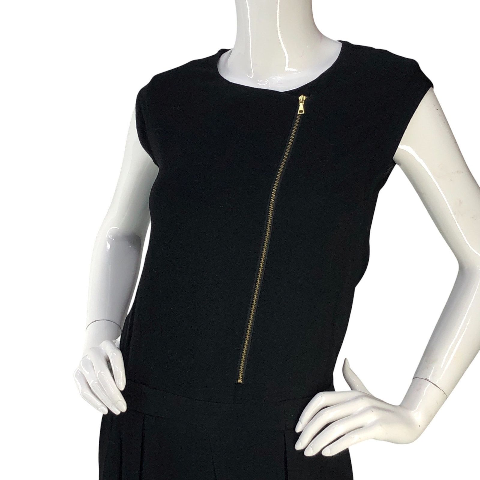 J.Crew J Crew Size 2P Jumpsuit Asymmetric Zip Viscose Crepe Cropped Size 26" / US 2 / IT 38 - 2 Thumbnail