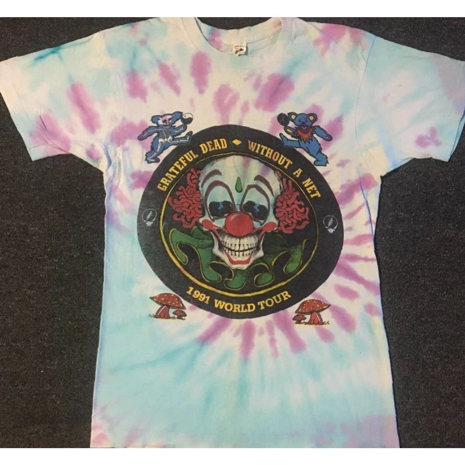 Vintage VINTAGE Grateful Dead Desert Storm Tour Shirt M Blue Short Sleeve Graphic Tee Mens 90s Concert Jerry Garcia Tie Dye Single Stitch USA Size US M / EU 48-50 / 2 - 2 Thumbnail