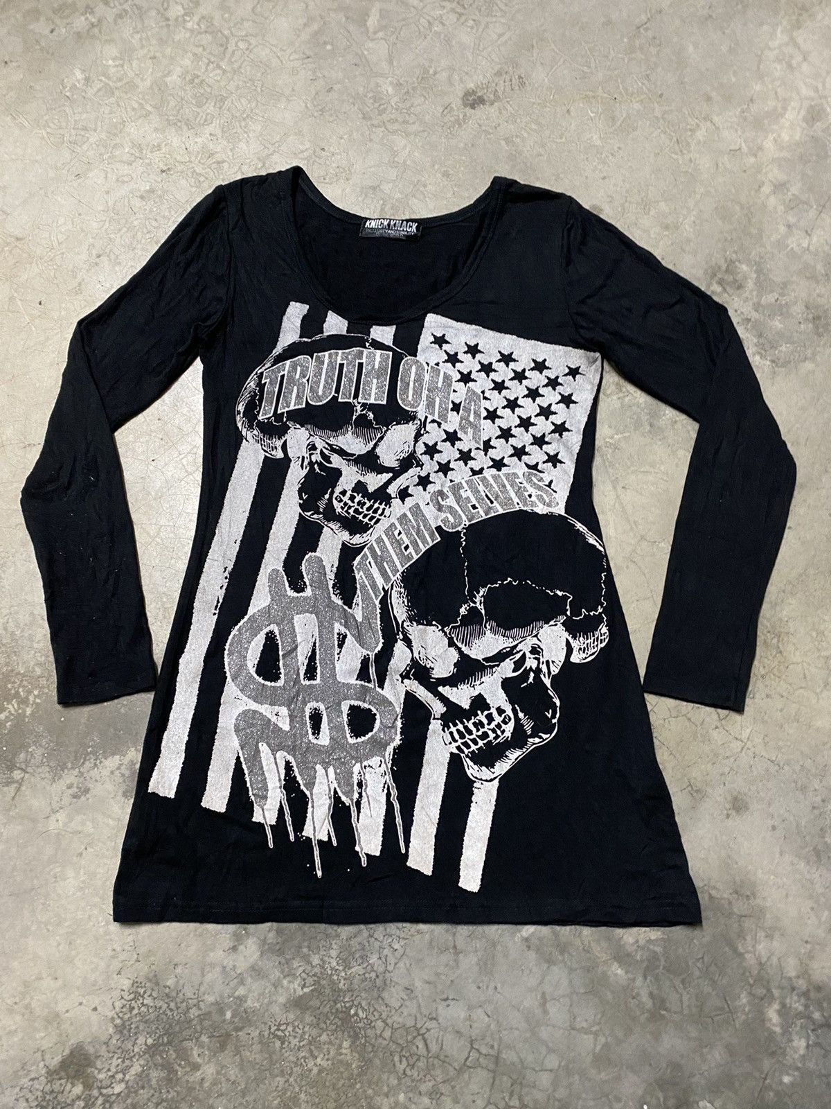 Japanese Brand Japanese Nagai Company Skulls Punk Seditionaries Long Sleeve Size M / US 6-8 / IT 42-44 - 1 Thumbnail