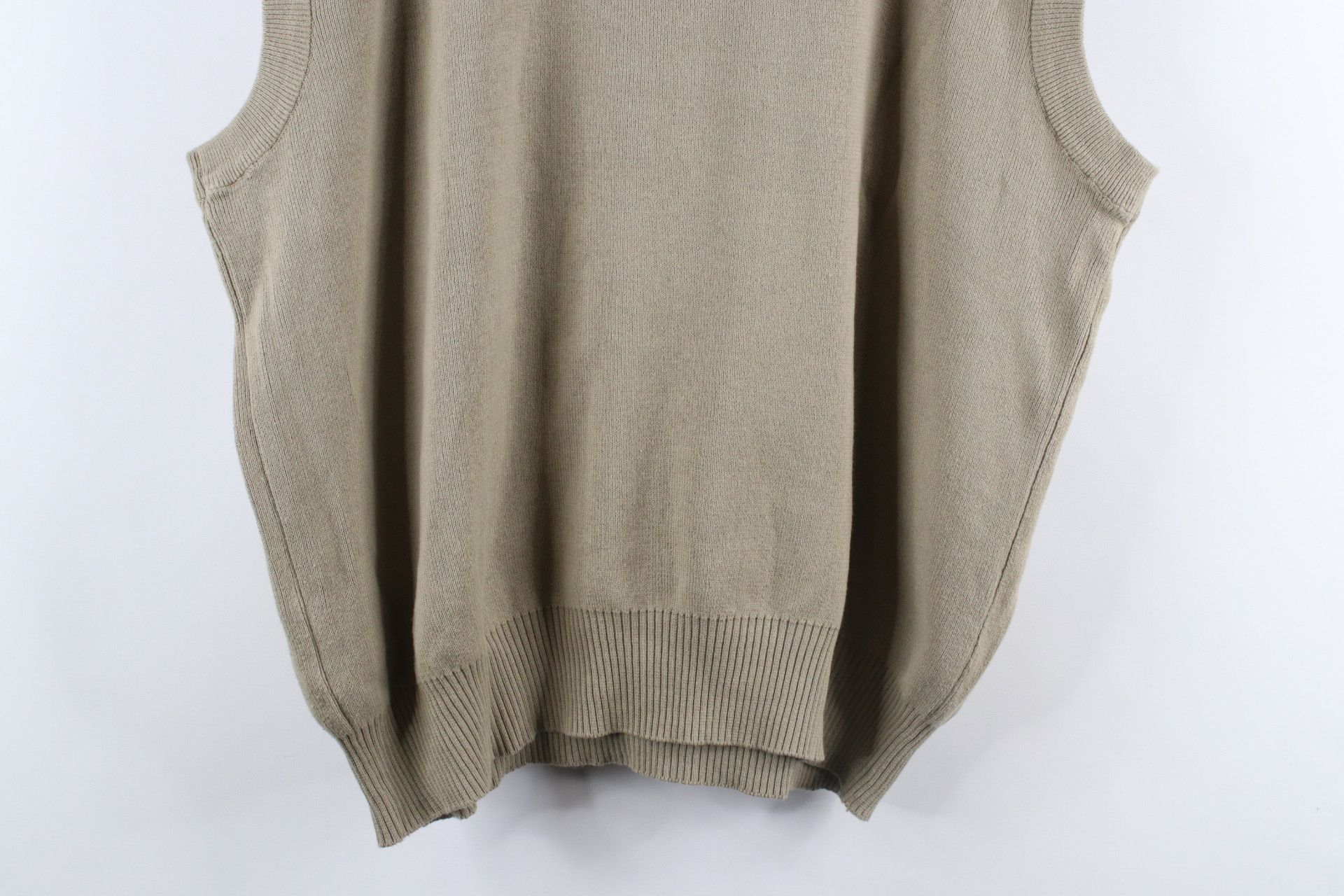 Nike × Vintage Vintage Nike Scott Mini Swoosh Knit Sweater Vest Beige Size US L / EU 52-54 / 3 - 8 Thumbnail