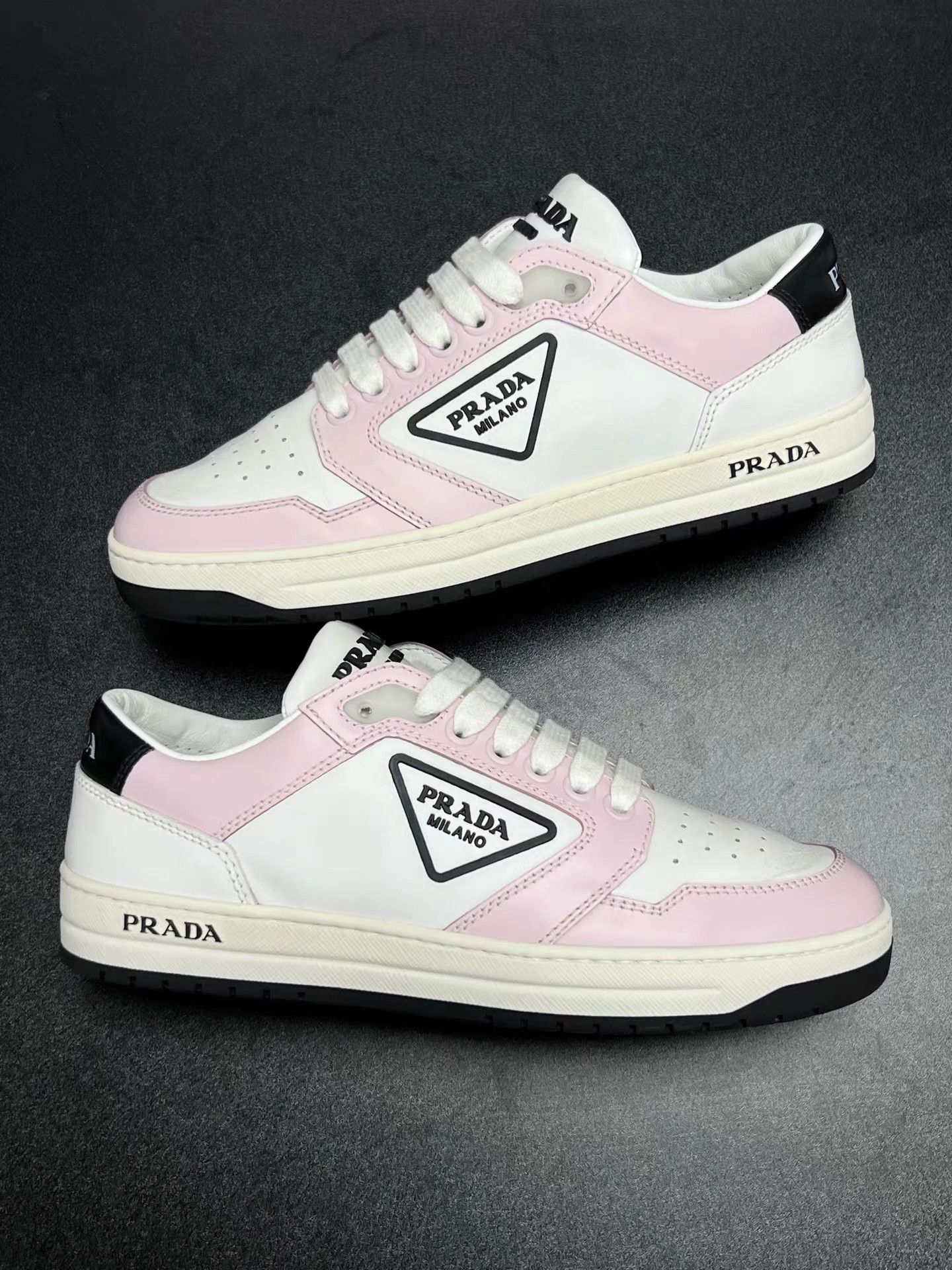 Prada PRADA District White & Pink Sneakers K15 Size US 5.5 / IT 35.5 - 5 Thumbnail