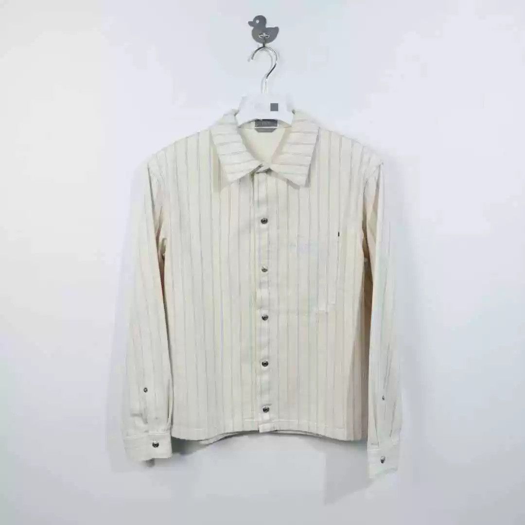 Dior dior striped logo denim jacket Size US M / EU 48-50 / 2 - 1 Thumbnail