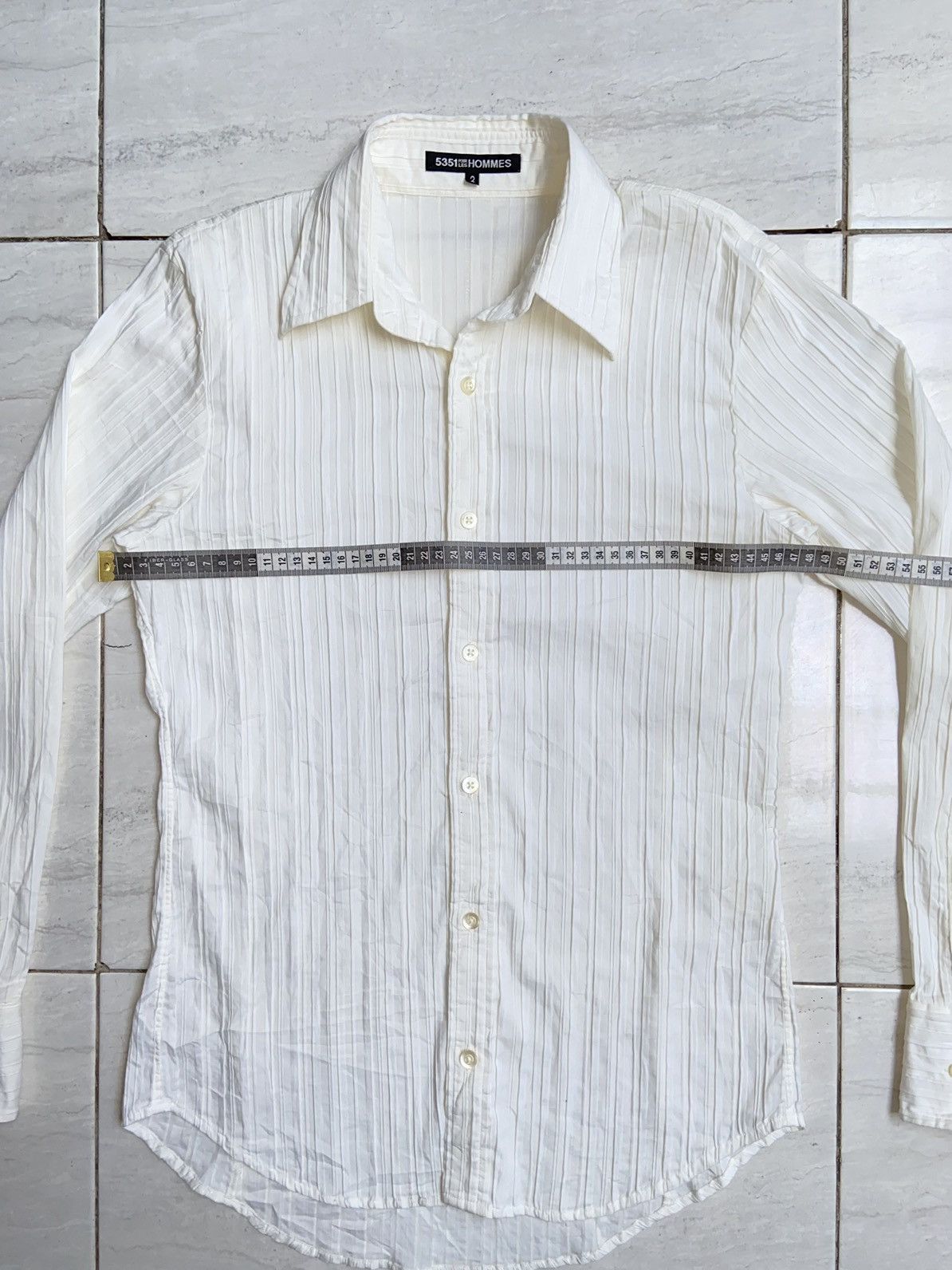 5351 POUR LES HOMMES 5351 Pour Les Hommes Striped Shirt Size US S / EU 44-46 / 1 - 8 Thumbnail