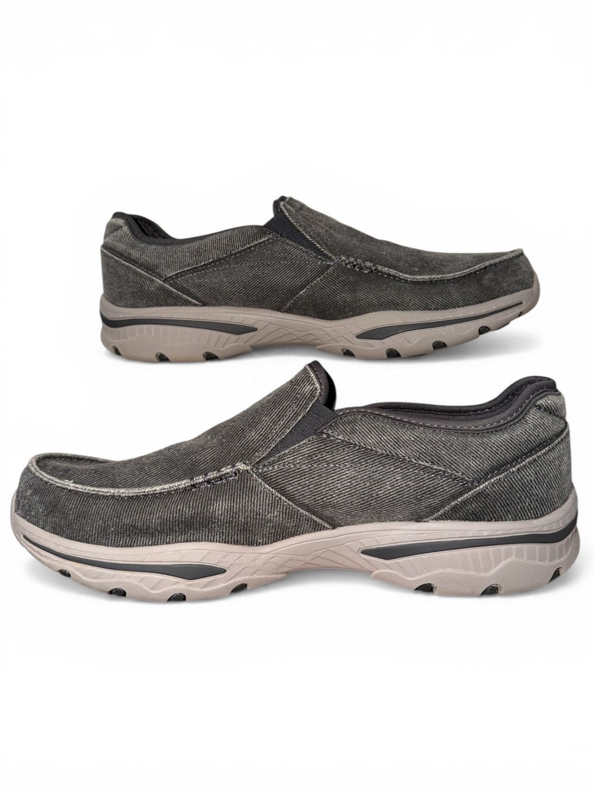 SKECHERS Skechers Relaxed Fit Mens 11.5 Gray Slip On Air Cooled Shoes Size US 11.5 / EU 44-45 - 3 Thumbnail