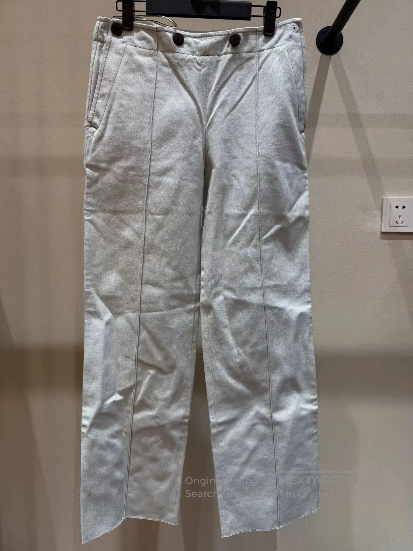 Hermes Hermès White Women's Casual Pants. Size US 34 / EU 50 - 1 Thumbnail