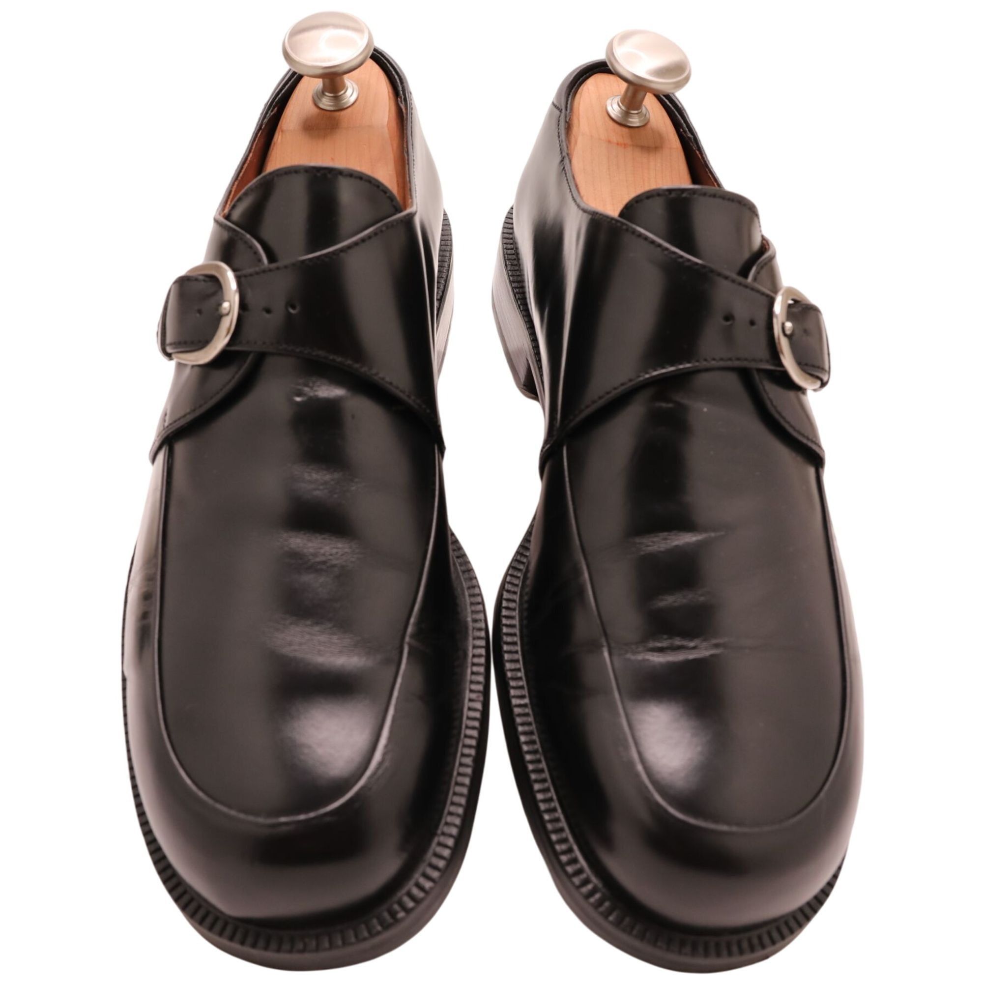 Cole Haan Cole Haan Mens 10D Black Leather Monk Strap Loafers Buckle Size US 10 / EU 43 - 13 Thumbnail