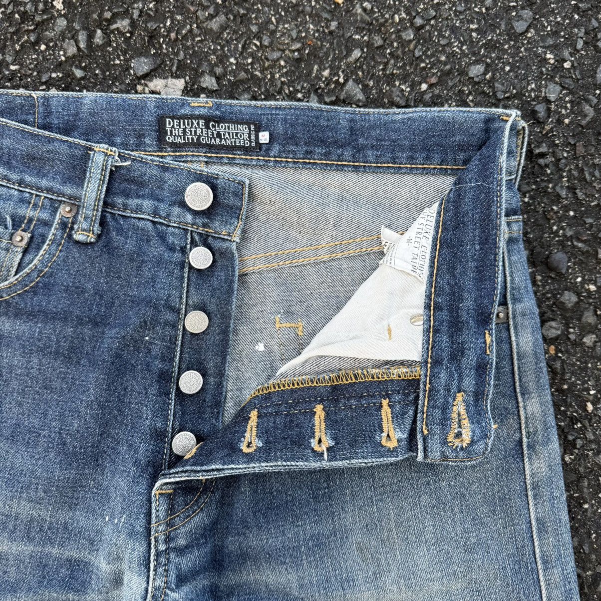 Deluxeware VINTAGE DULEXE CLOTHING FADED JEAN DENIM PANTS Size US 31 - 7 Thumbnail