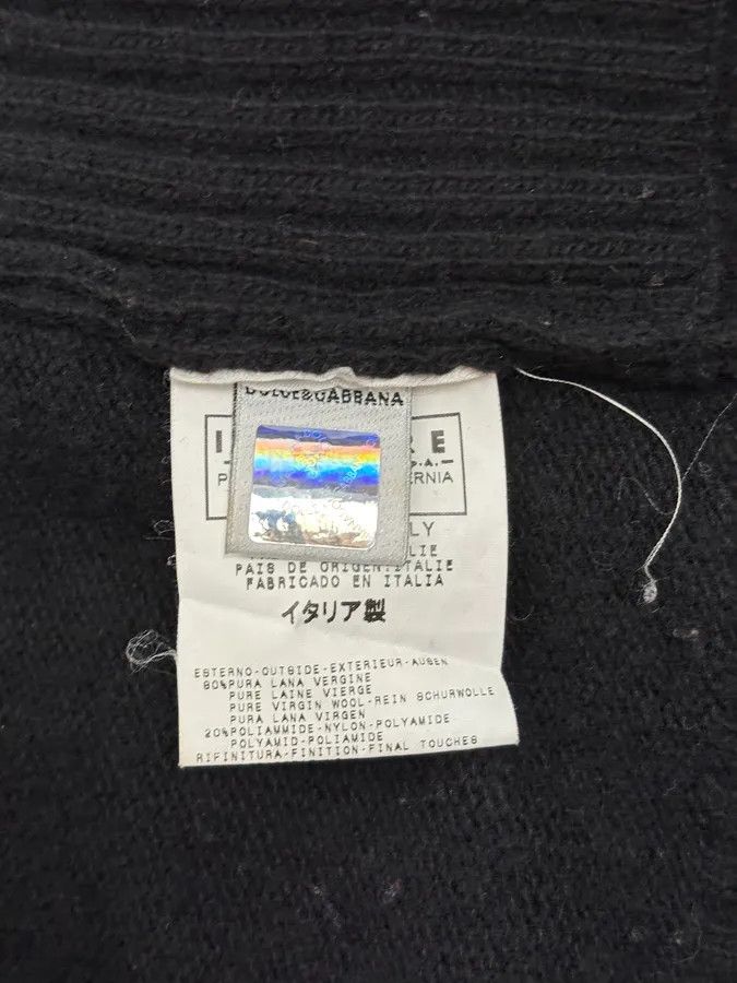 Dolce & Gabbana 2000s Dolce & Gabbana Black Asymmetrical Zip Wool Sweater Size US L / EU 52-54 / 3 - 11 Thumbnail