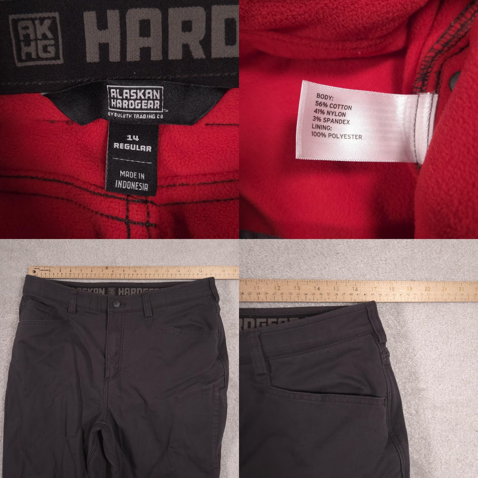 Vintage Alaskan Hardgear Pants Womens 14 Black Fleece Lined Insulated Snow Workwear Size 36" / US 14 / IT 50 - 8 Thumbnail
