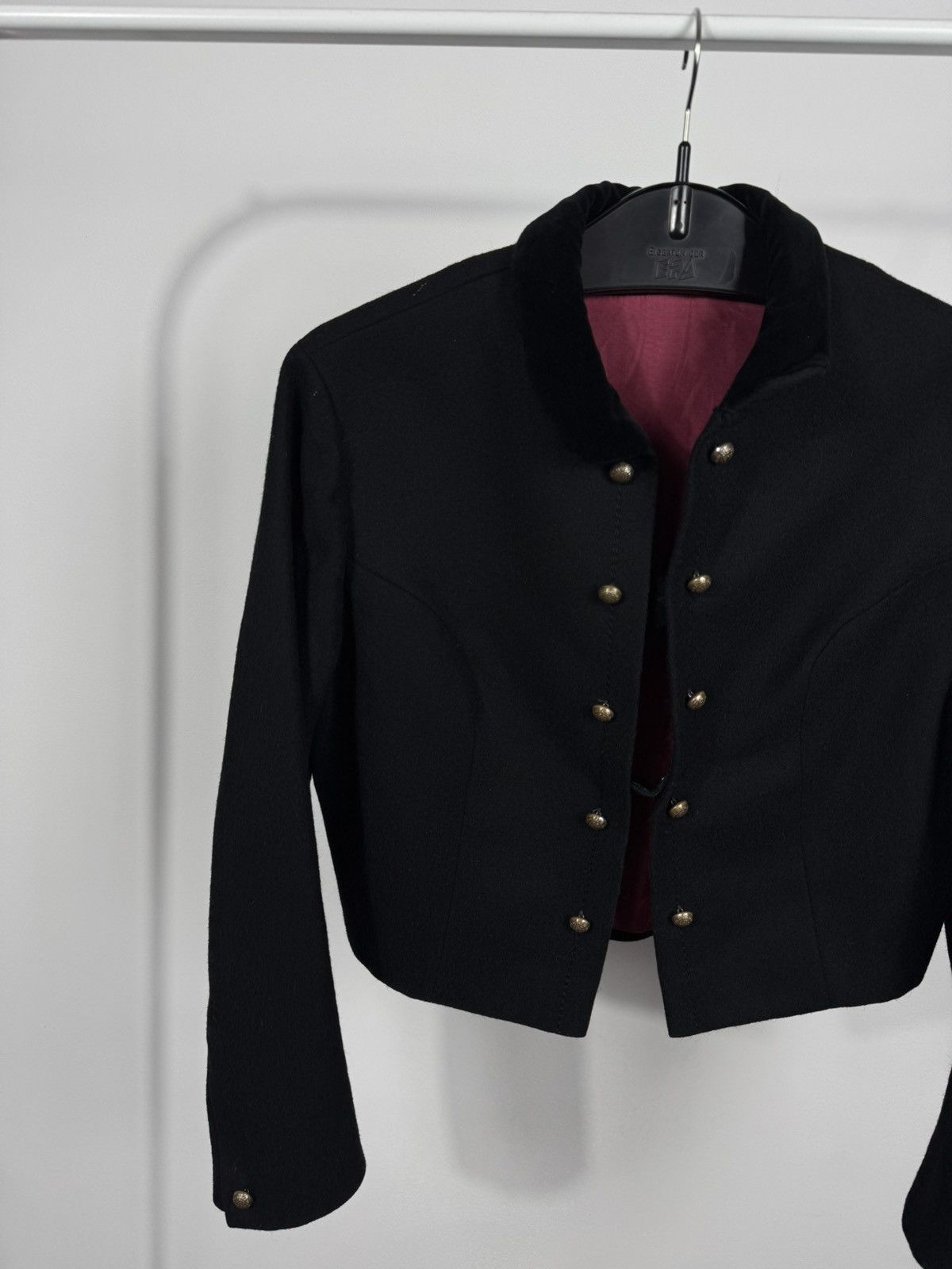 Other Vintage Antique Cropped Military Blazer Jacket Velvet Collar Size M / US 6-8 / IT 42-44 - 2 Thumbnail