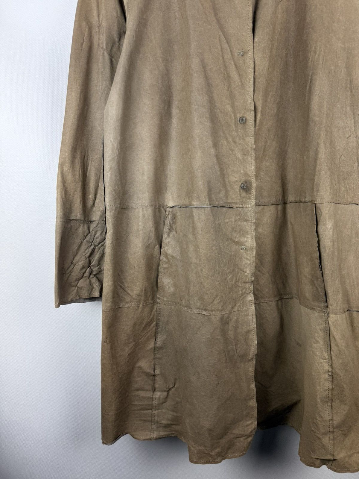 Annette Gortz Gortz Avant-Garde Lamb Leather Unlined Trench Coat Jacket Size S / US 4 / IT 40 - 5 Thumbnail