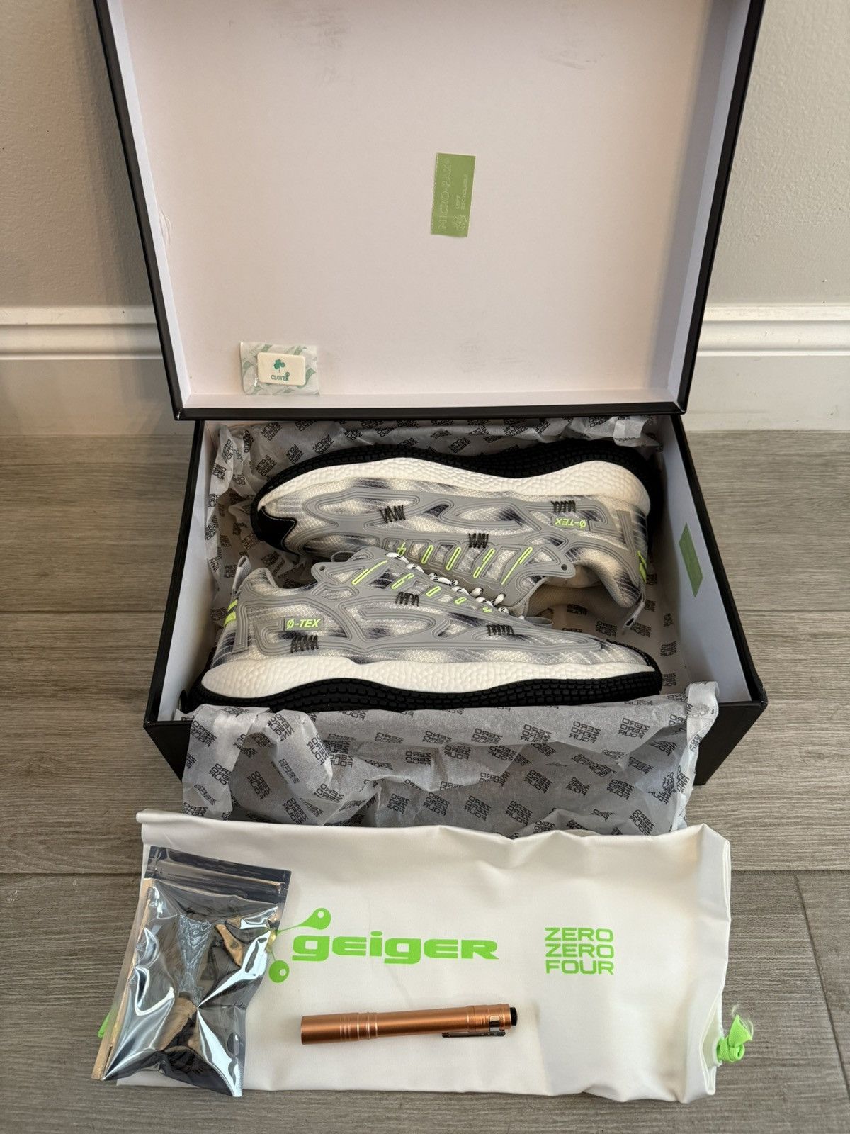 John Geiger JG John Geiger 004 GITD Grey Black Glow in the Dark Sz 12 Size US 12 / EU 45 - 3 Thumbnail