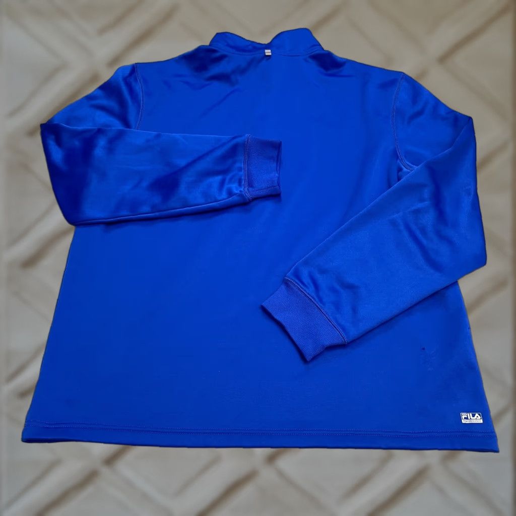 Fila FILA Live In Motion Active Jacket Mens XL Blue 1/2 Zip Chest Pocket Athletic Run Jacket Size US XL / EU 56 / 4 - 1 Thumbnail