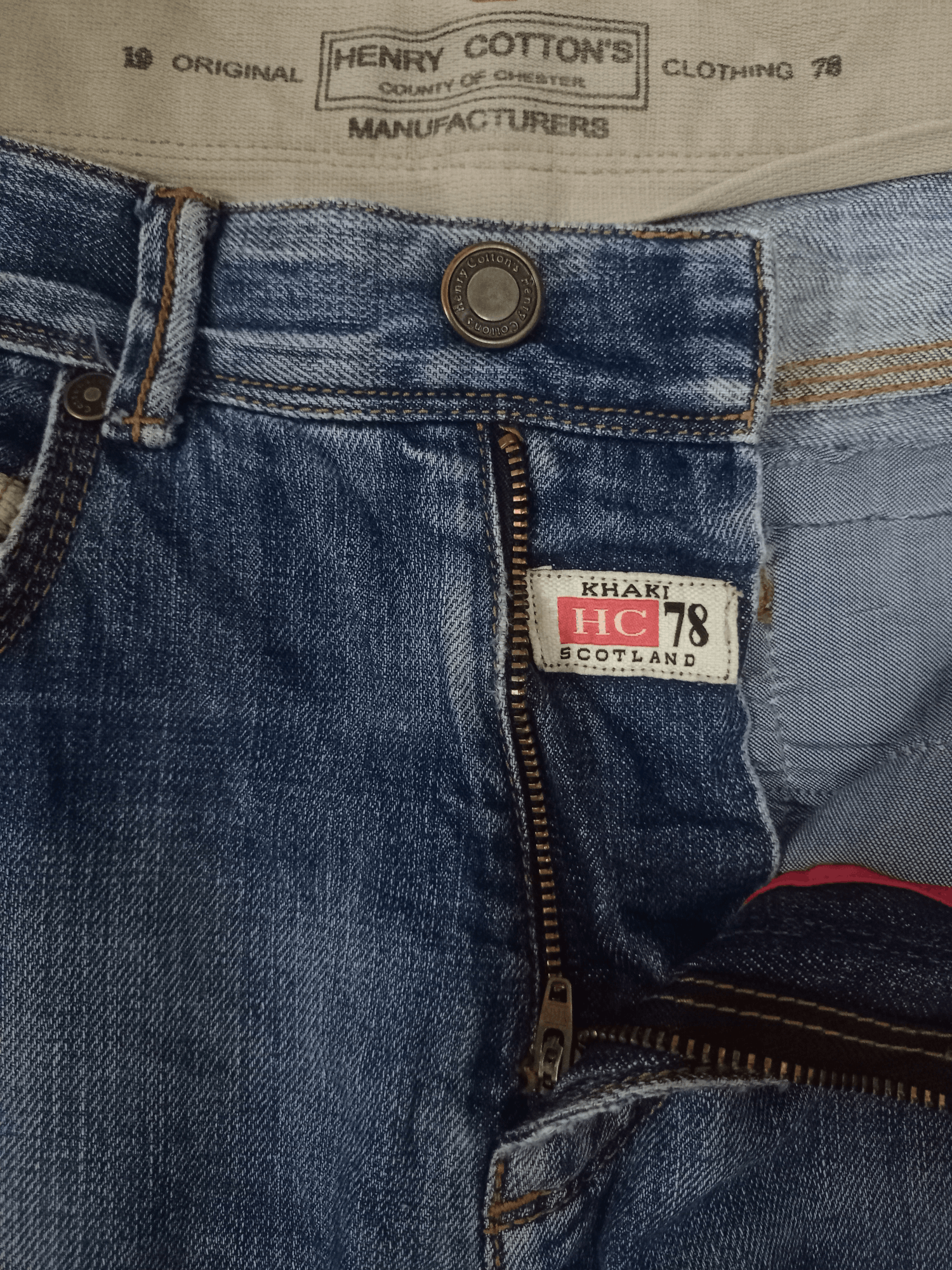 Designer × Henry Cotton's Vintage Henry Cottons Blue Wash Distressed Jeans 32x30 Size US 32 / EU 48 - 3 Thumbnail