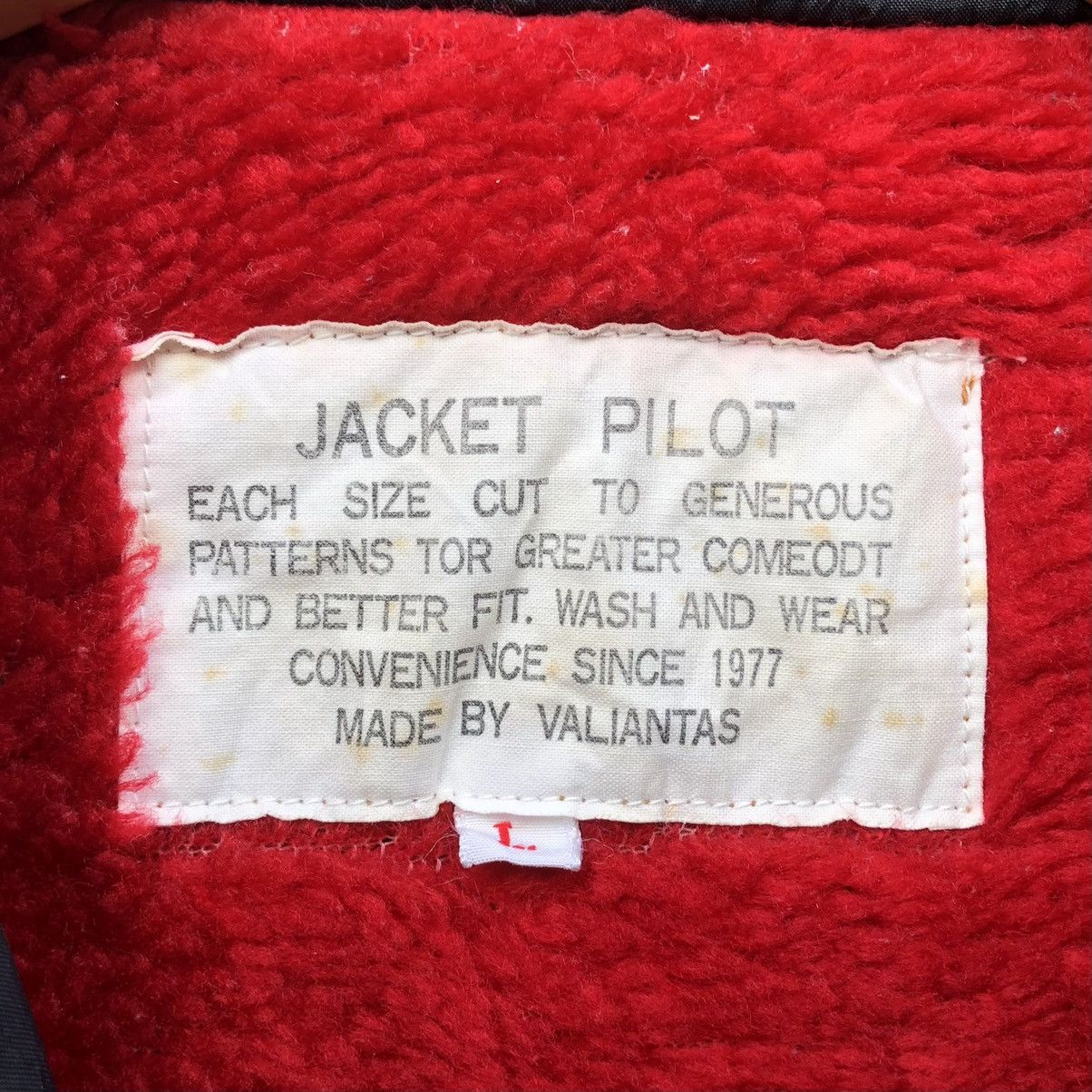 Vintage Vintage Pilot Made By Valiantas Lined fleece Bomber Jacket Size US L / EU 52-54 / 3 - 22 Thumbnail