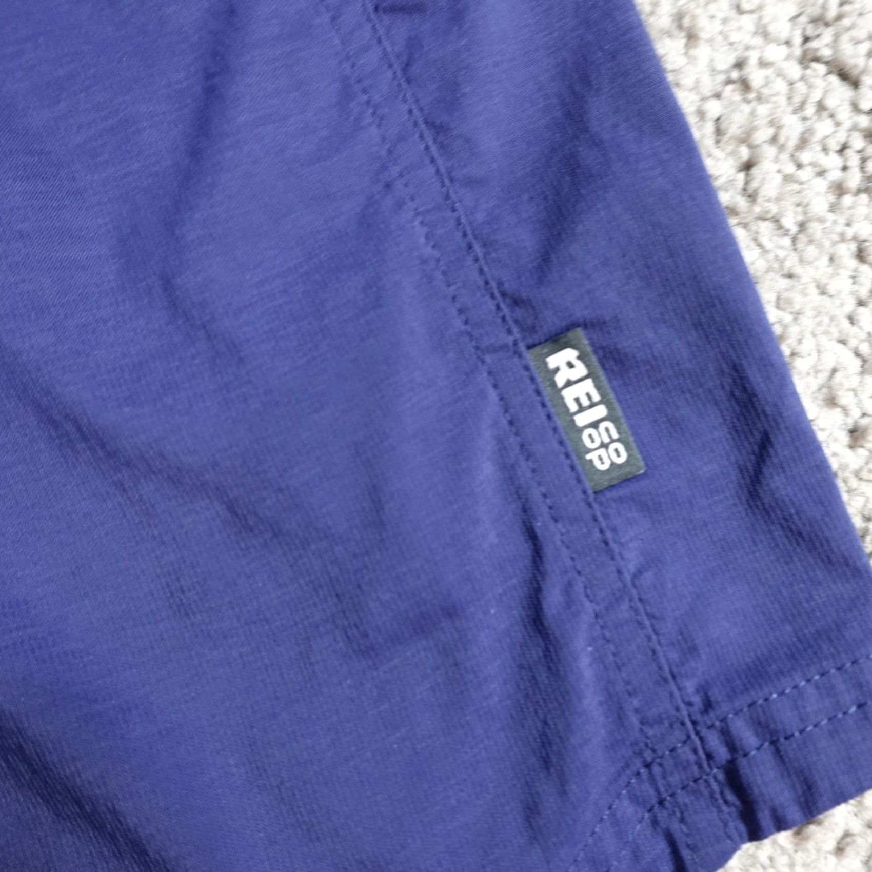 Vintage REI Co-Op Shirt XL Blue Solid Pattern Vented Snap Pockets Men Short Sleeve Button-Up Nylon Spandex Pockets Size US XL / EU 56 / 4 - 5 Thumbnail