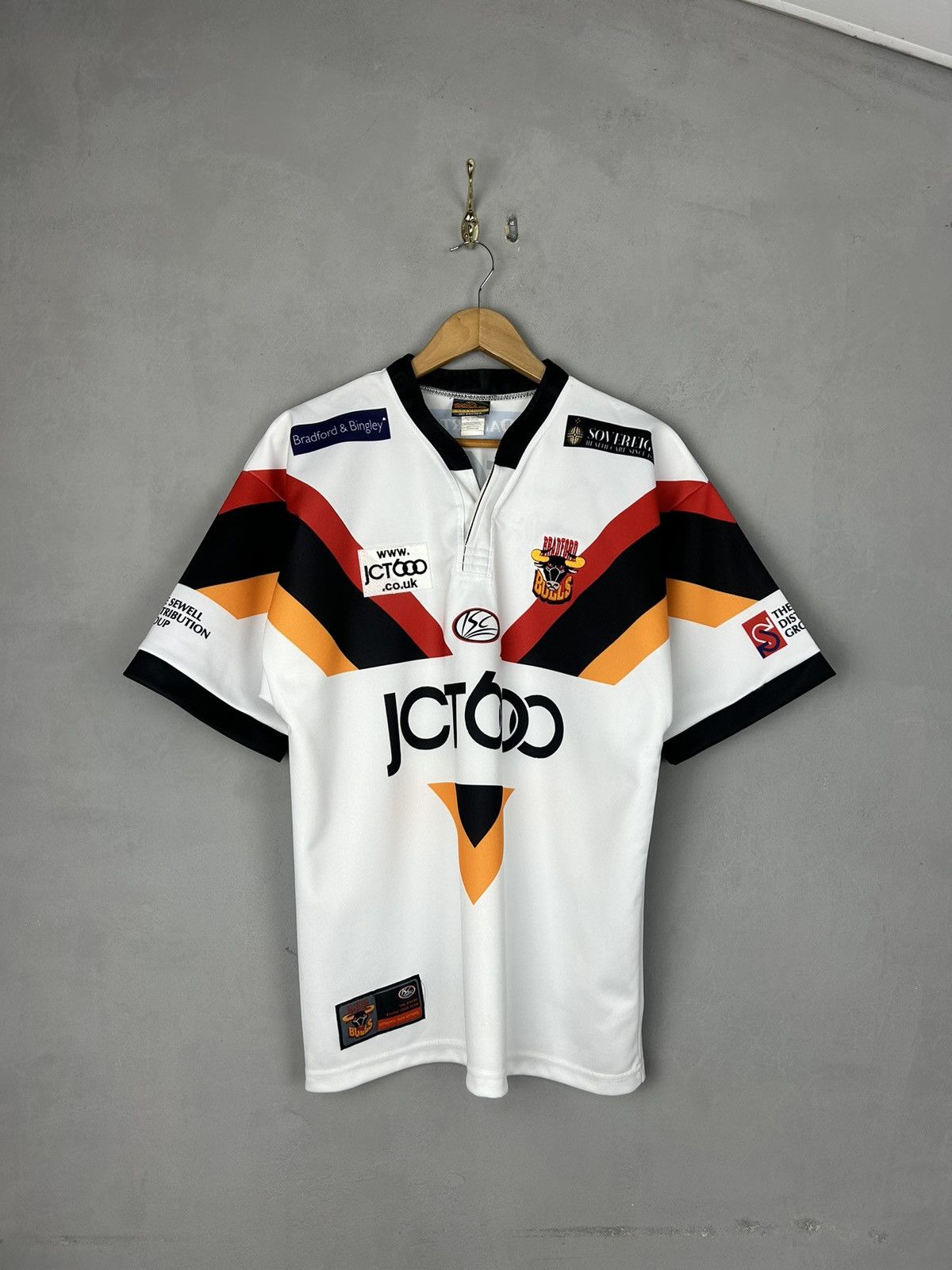 Vintage Bradford Bulls Rugby Jersey Shirt ISC Dobby #9 Super League Size US S / EU 44-46 / 1 - 2 Thumbnail