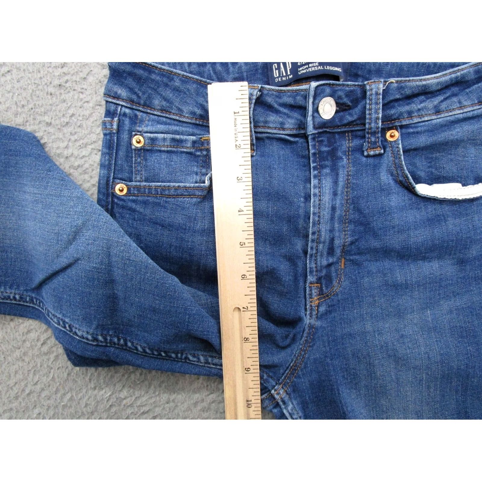 Gap Gap Women Jeans Jegging High Rise 4 Blue Stretch Plus Size 4 27R Universal Legging Jeggings Jeans Women's Size 4/27R Stretch Size 27" / US 4 / IT 40 - 7 Thumbnail