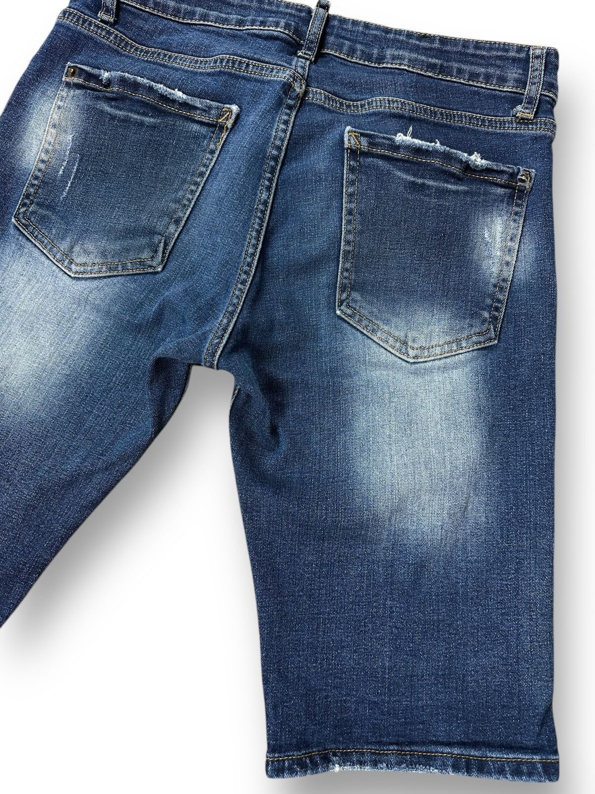 Dsquared2 Dsquared2 Ripped Dirty Distressed Style Denim Jeans Shorts Size US 31 - 8 Thumbnail