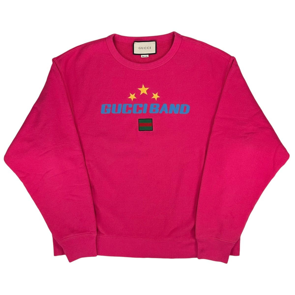 Gucci Gucci Size M Sweatshirt Pink Gucci Band Embroidered Stars Grailed