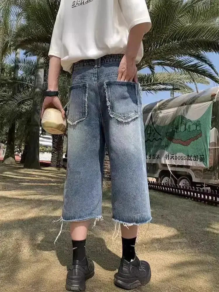 Japanese Brand Straight loose casual denim shorts Size US 32 / EU 48 - 2 Thumbnail
