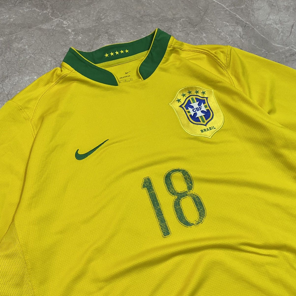 Nike × Vintage ROBINHO ! VINTAGE NIKE BRAZIL TEE SOCCER JERSEY NATION 00s Size US L / EU 52-54 / 3 - 2 Thumbnail