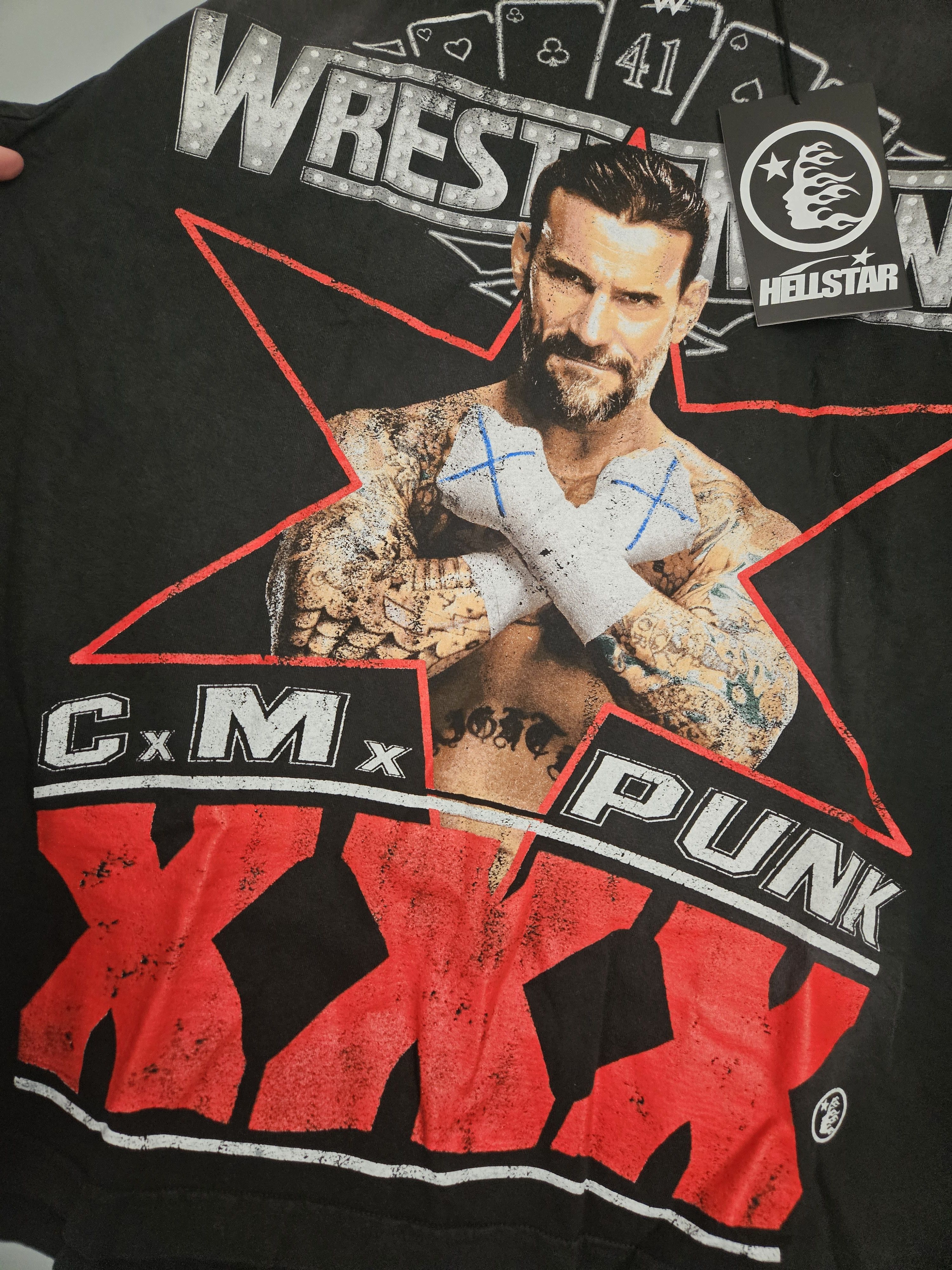 HELLSTAR Wrestlemania CM Punk XXX Black T Shirt Size US M / EU 48-50 / 2 - 2 Thumbnail