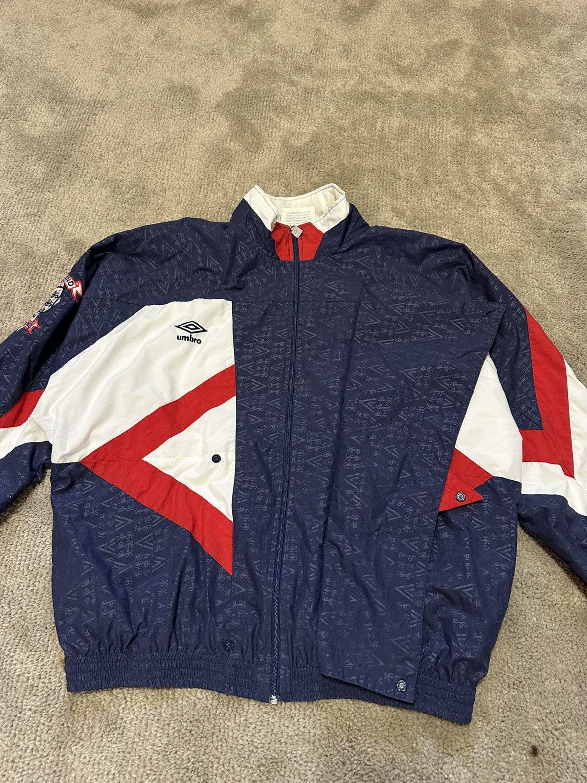 England National Team Football Training Jacket 1990
