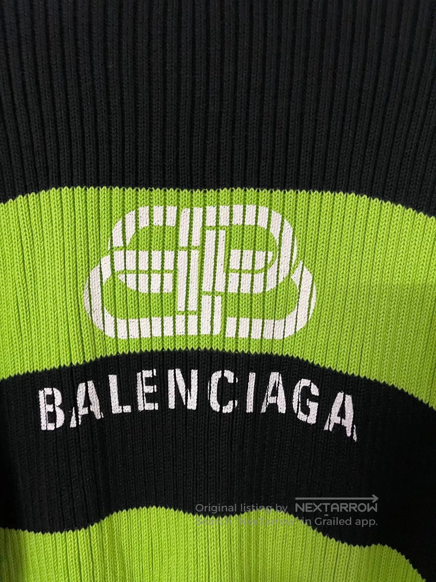 Balenciaga balenciaga striped logo sweater. Size M / US 6-8 / IT 42-44 - 3 Thumbnail
