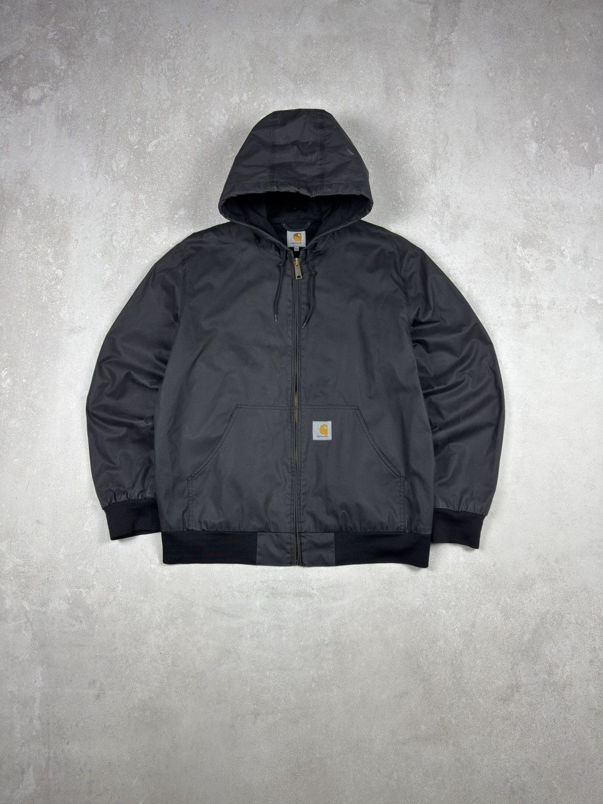 Carhartt Vintage Carhartt WIP Waxed Active Black Bomber Jacket Size US XL / EU 56 / 4 - 2 Thumbnail