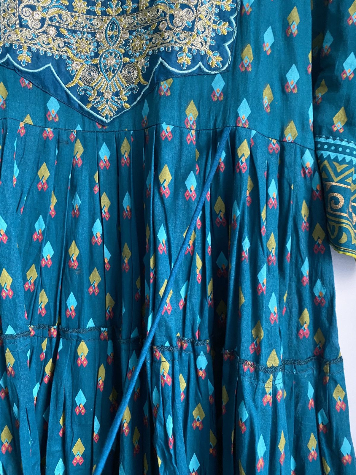 Other Teal Blue Embroidered & printed Anarkali Kurta Flare Fairy Size XL / US 12-14 / IT 48-50 - 5 Thumbnail