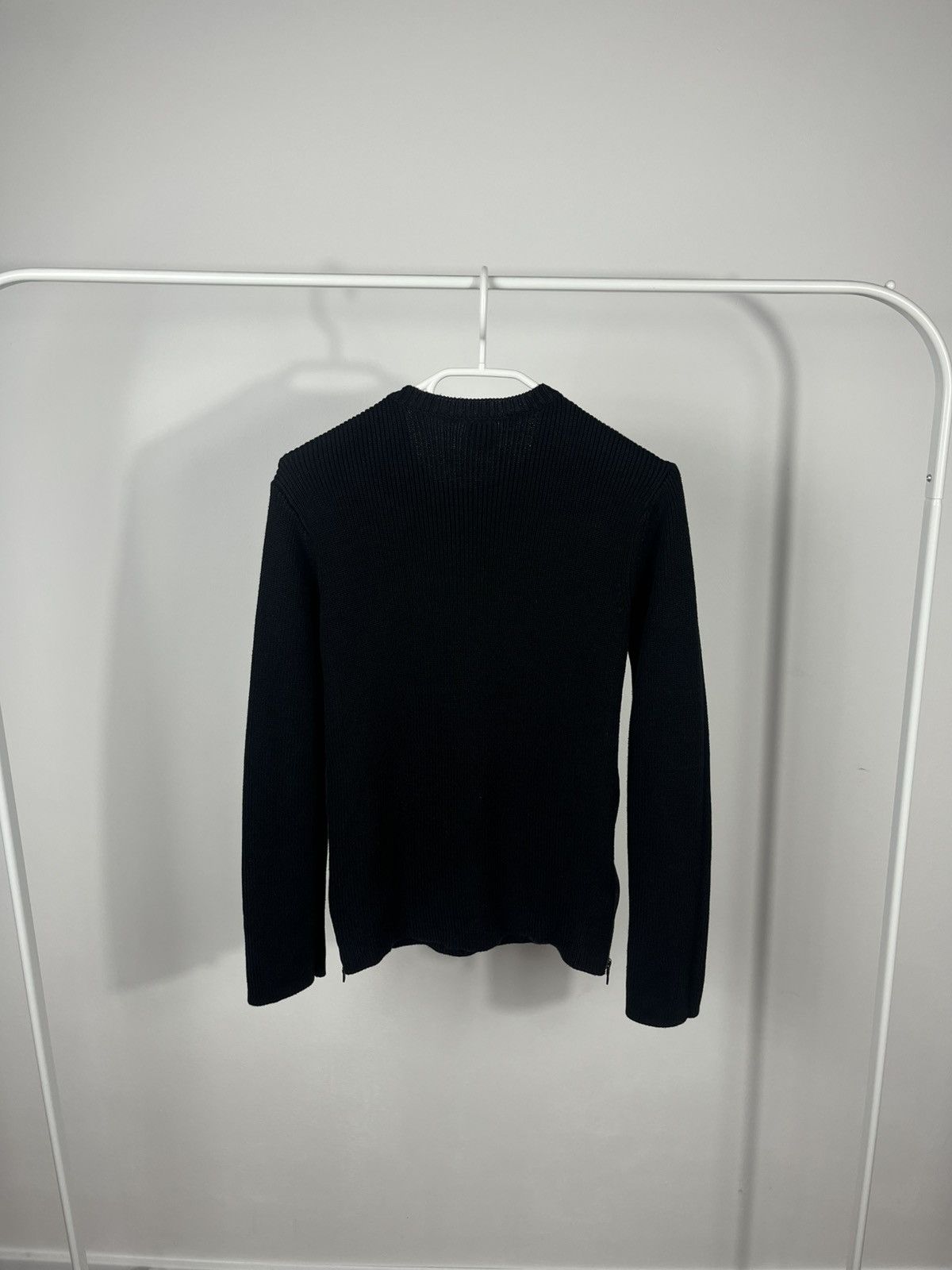 Armani Exchange Armani Exchange Ribbed Sweater Zipper Sides Biker Black Size US S / EU 44-46 / 1 - 8 Thumbnail