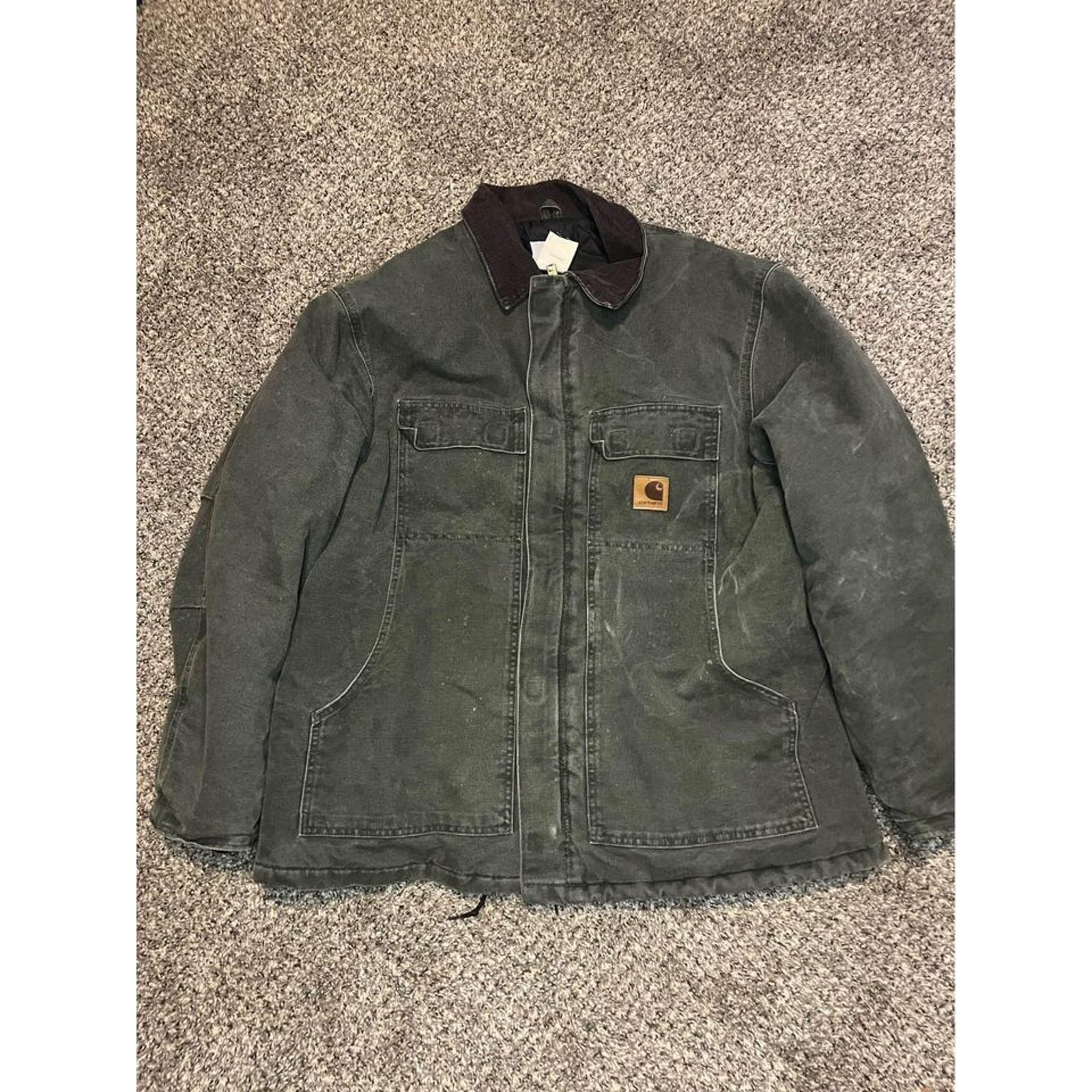 image of Vintage Green Carhartt Quitled Jacket, Men's (Size XL)
