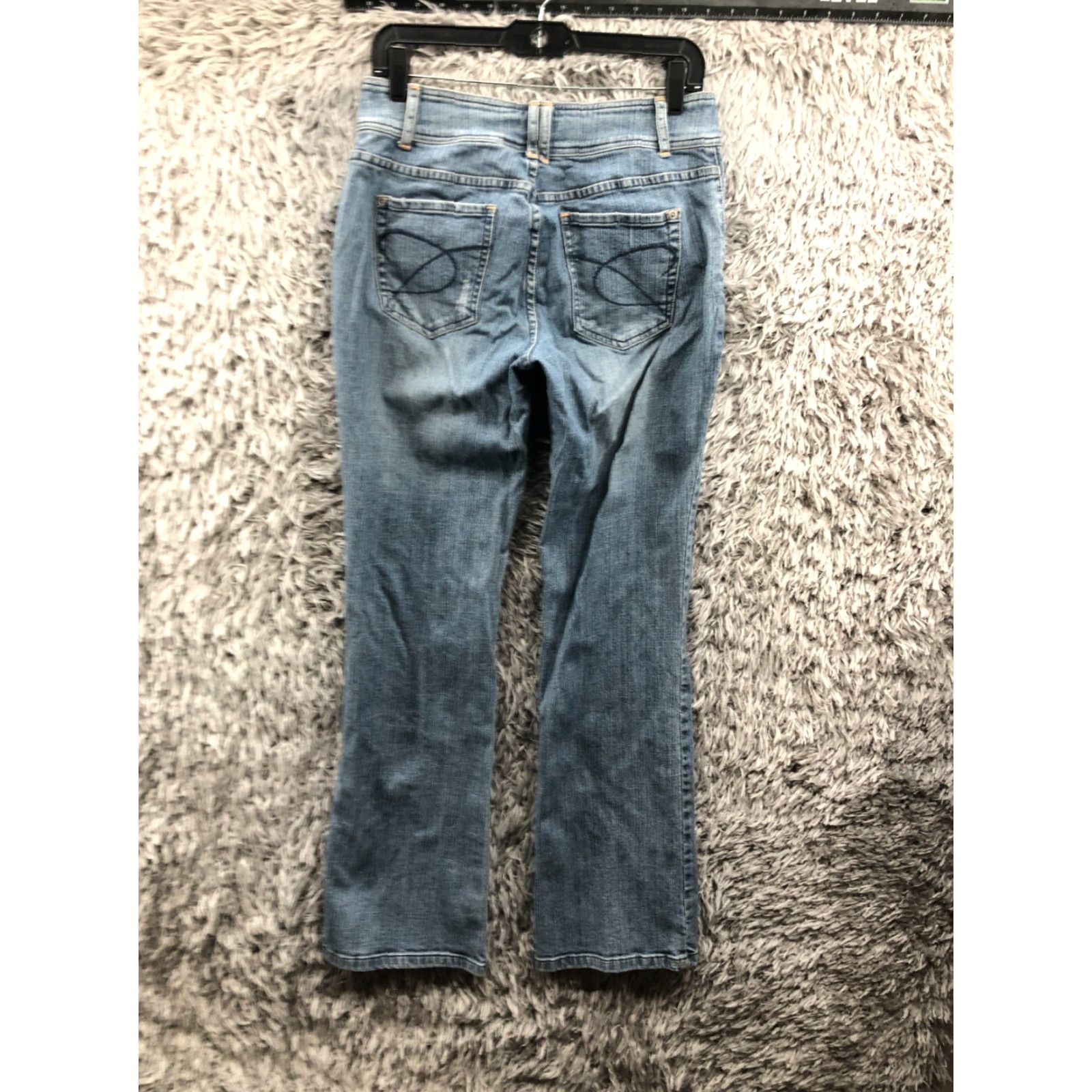 Vintage Chico's Platinum Straight Jeans Size 1 Womens Medium Wash Blue Denim 5-Pocket Regular Rise Belts Loops Zip Inseam 31 Brand Chico's Size 25" / US 0 / IT 36 - 6 Thumbnail
