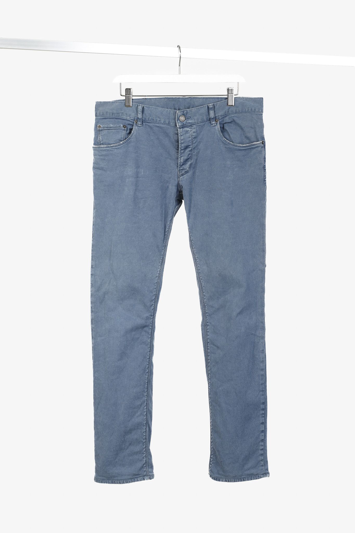 Prada Prada Blue Cotton-Twill Straight-Leg Jeans Size US 34 / EU 50 - 1 Thumbnail